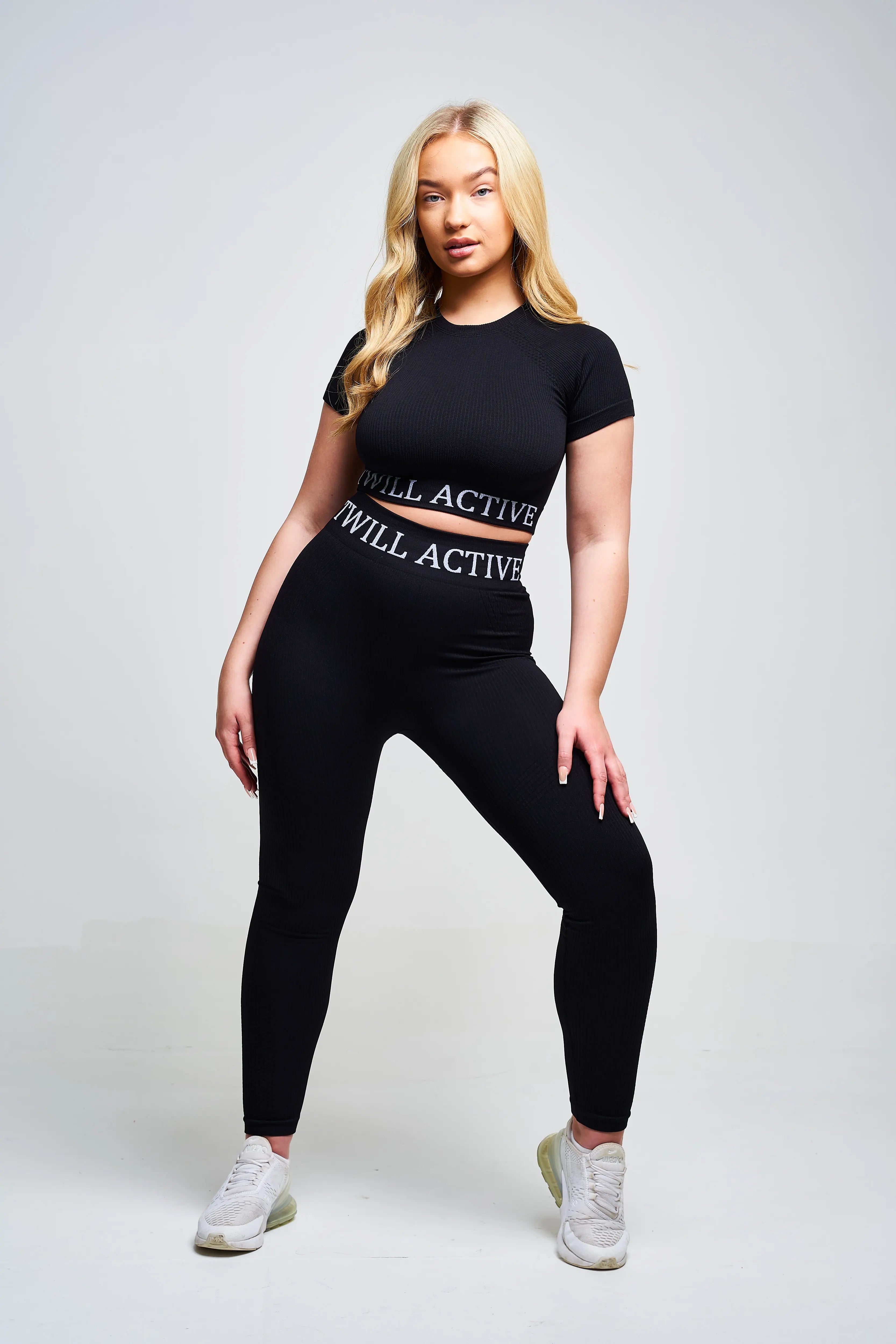 Avora Panel Recycled Seamless Leggings for Women - High Waist Yoga Pants, Workout Running Tights - Eco-Friendly Black Activewear for Gym, Lounge & Everyday Wear