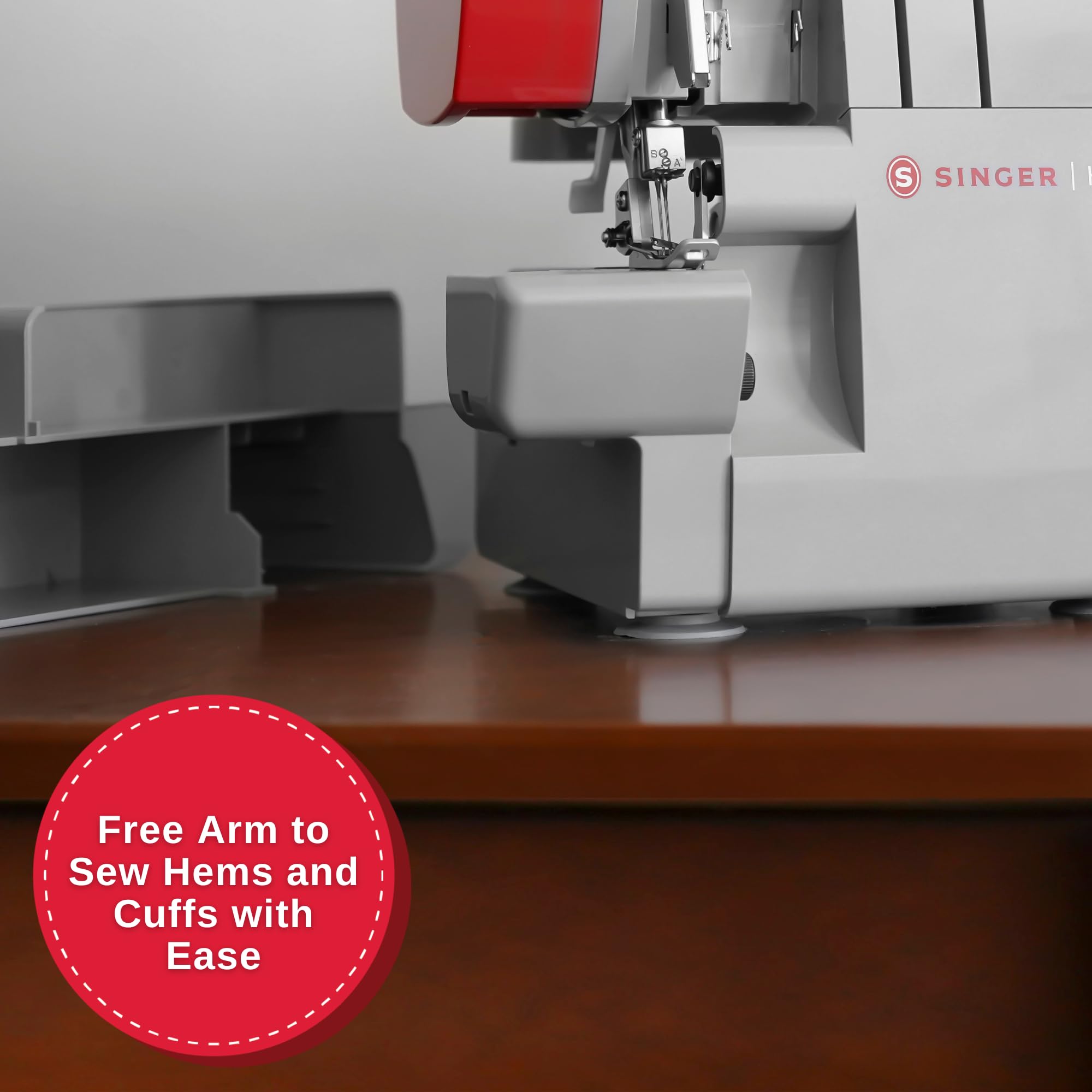 SINGER HD0450S Heavy Duty Serger Overlock Machine - 2/3/4 Thread, 1300 Stitches/Min, 60% Larger Knife, Differential Feed | Professional Sewing for Denim, Leather & Heavy Fabrics | Perfect for Home Tailoring & Fashion Design