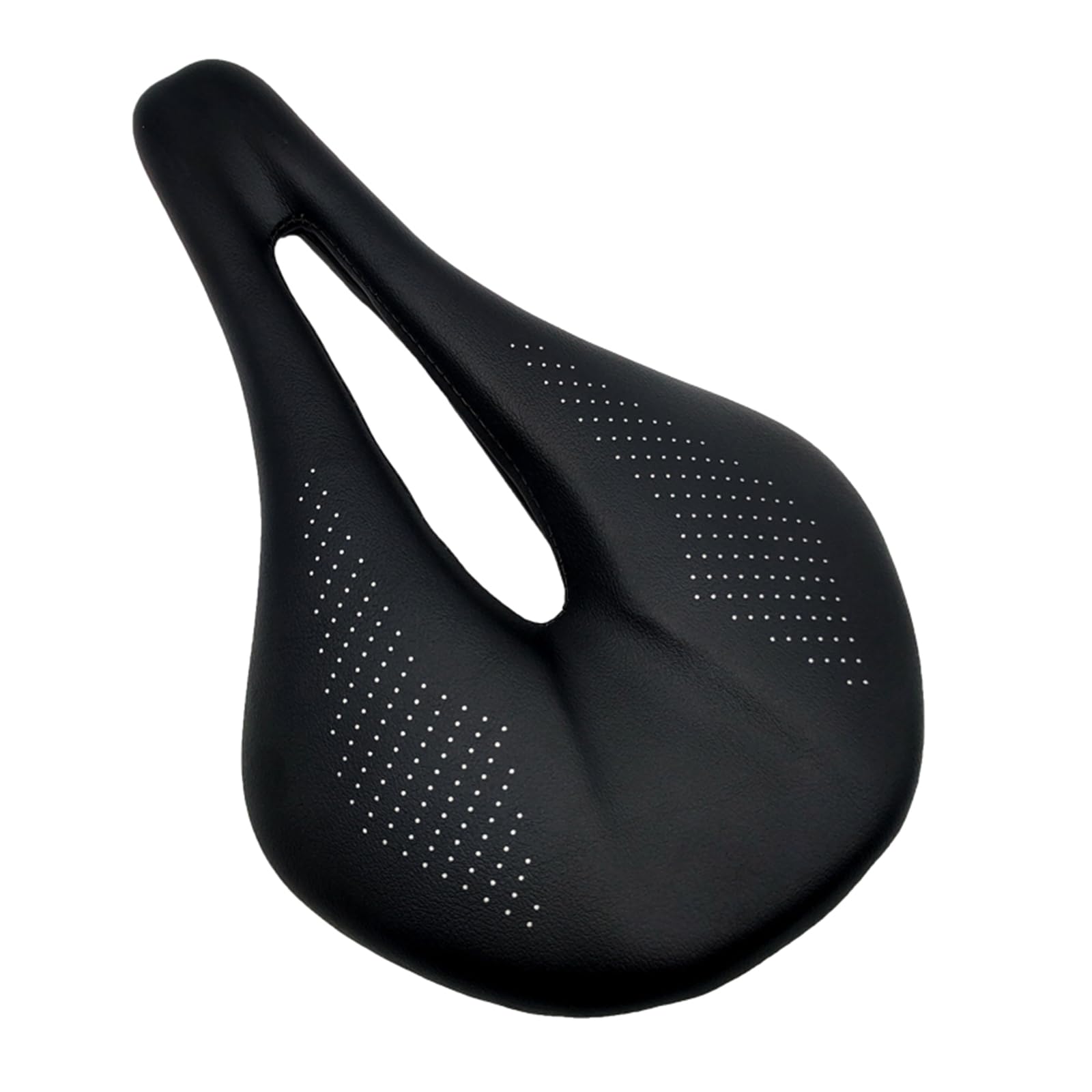 Breathable Hollow Leather Bike Seat Cushion - Shock Absorbing Comfortable Cycling Saddle for Men & Women - Perfect for Road Bikes, Mountain Bikes & Long Distance Rides