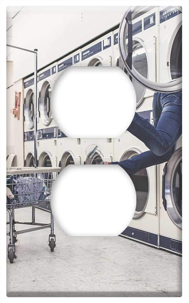 Switch Plate Outlet Cover for Laundry Room - Durable Electrical Wall Plate for Washing Machines & Appliances - Perfect for Home, Garage, and Utility Room Safety