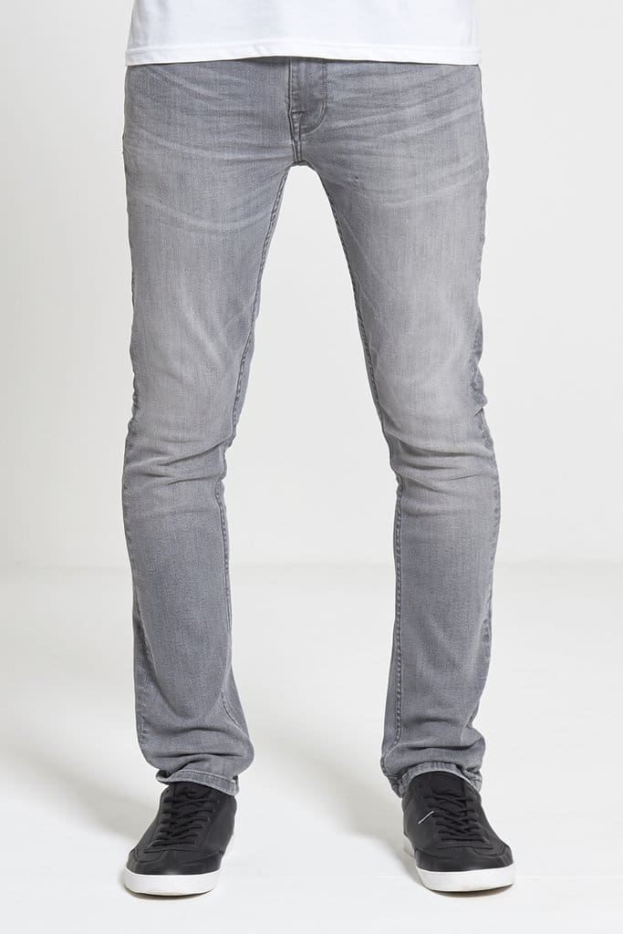 DML ACE Slim Stretch Jeans for Men - Light Grey Wash Comfortable Denim Pants | Perfect for Casual Wear, Office & Night Out