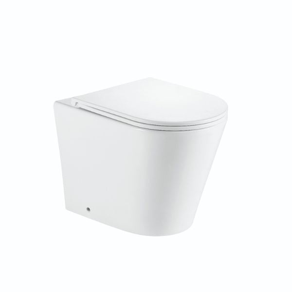 Elegant Wall-Mounted Toilet with Concealed Cistern - Modern Space-Saving Design for Small Bathrooms and Luxury Homes