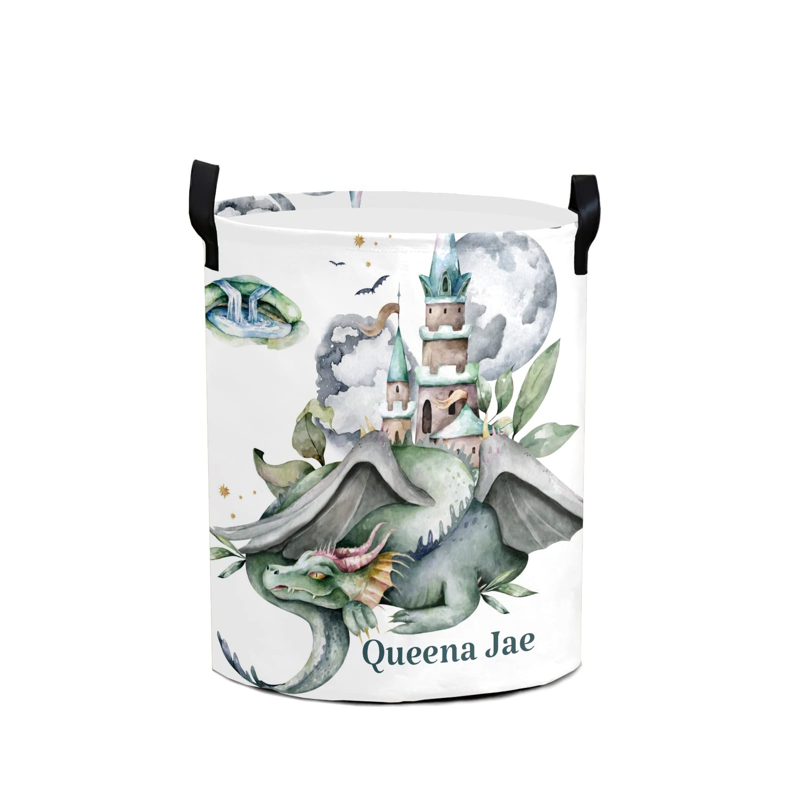 Magical Castle Dragon Storage Bin - Waterproof Oxford Fabric Laundry Hamper, Toy Organizer & Gift Basket for Nursery, Bedroom, Kids Room | Perfect for Baby Clothes, Toys & Home Organization