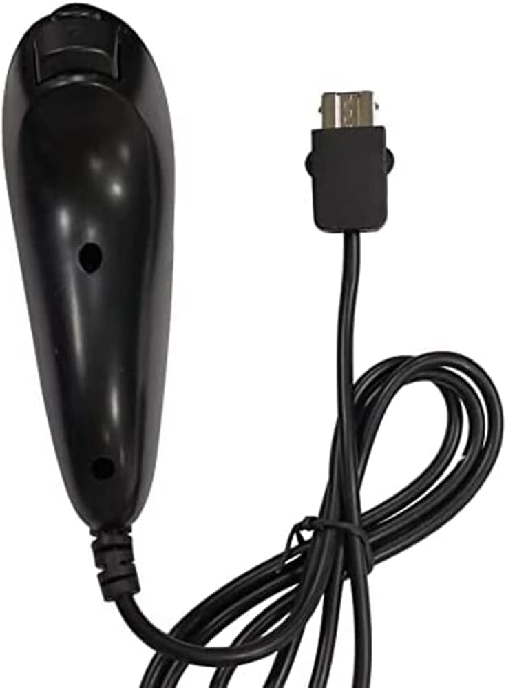 Original Title: Hand Curved Joystick Handle Controller for Wii Nunchuck Remote Controller Replacement Kit (Black)   Optimized Title: **Wii Nunchuck Replacement Joystick Controller - Ergonomic Hand-Curved Handle, Compatible with Wii Remote (Black) - Perfect for Gaming, Fitness & Family Entertainment**