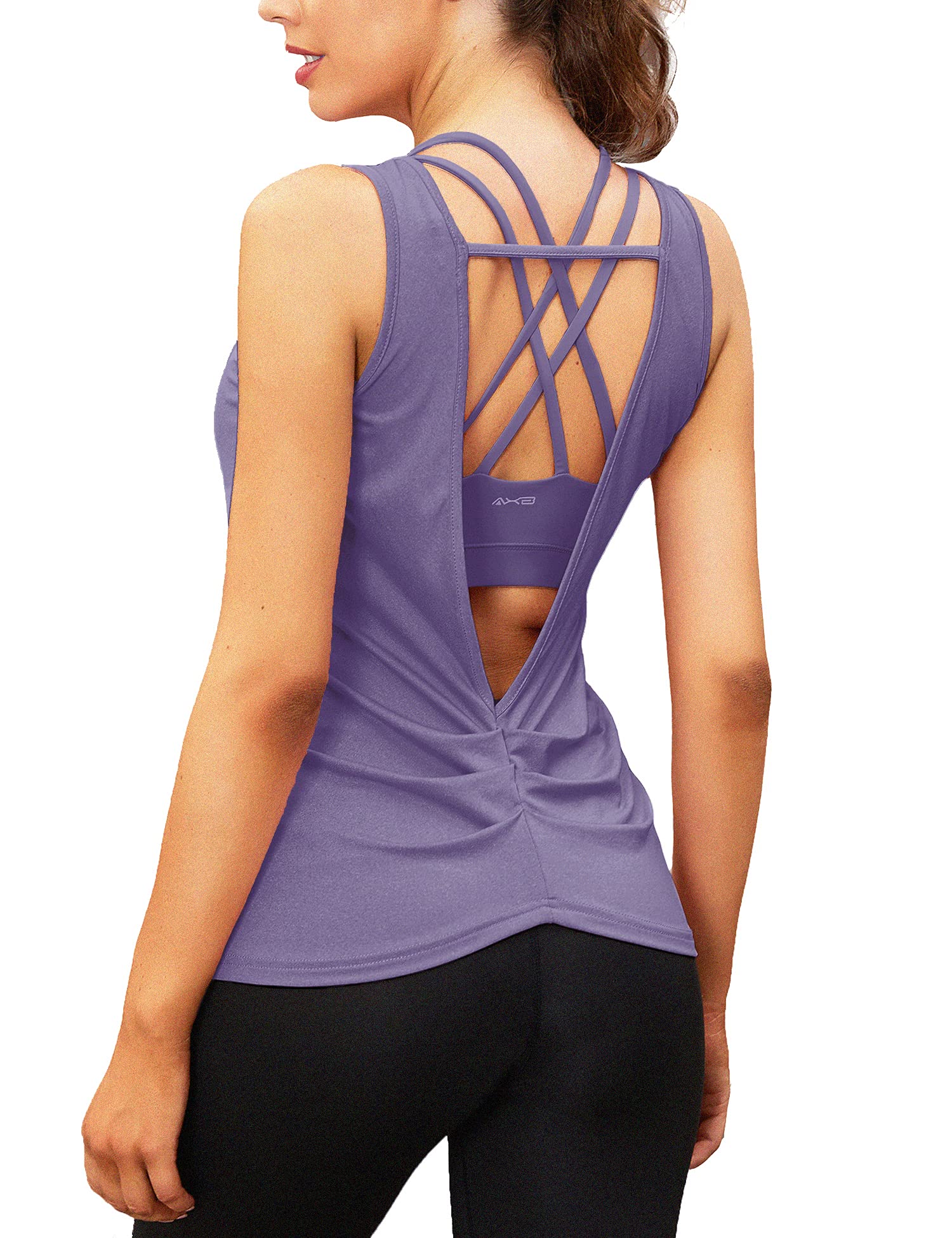 COOrun Women's Open Back Strappy Workout Tank Top - Athletic Yoga Gym Shirt for Running, Fitness & Activewear | Perfect for Yoga, Gym & Outdoor Sports
