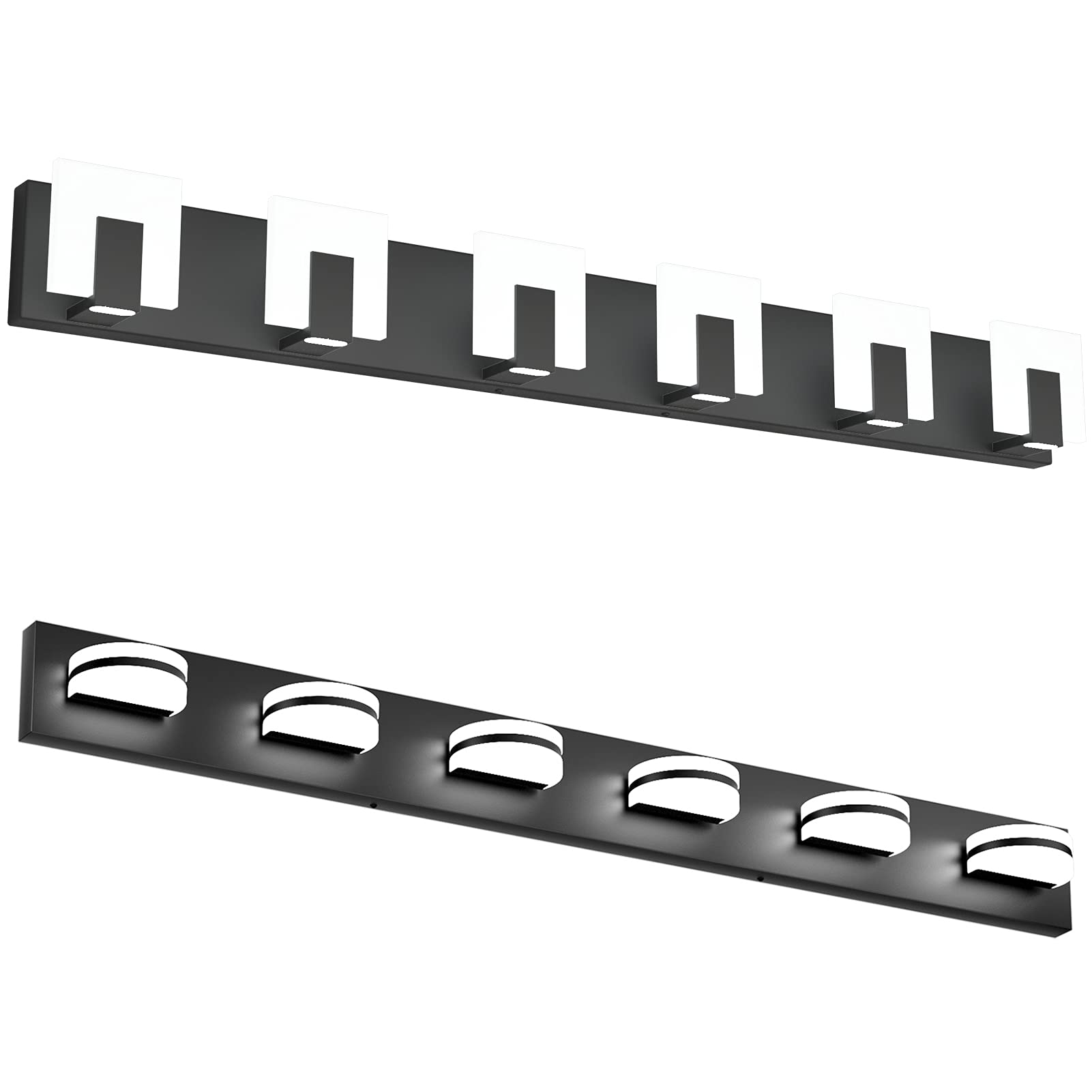 Aipsun Modern Black Vanity Light - LED Bathroom Wall Light Fixture with Up and Down Lighting for Mirror - Perfect for Bathroom, Powder Room, and Dressing Area