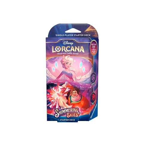 Disney Lorcana TCG: Shimmering Skies Starter Deck - Collectible Trading Card Game for Beginners | Perfect for Family Game Nights & Disney Fans