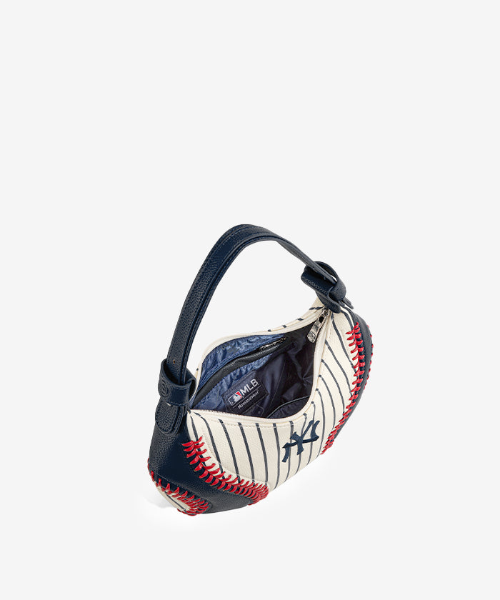 MLB New York Yankees Hobo Bag for Women - Stylish Crossbody Shoulder Purse - Perfect for Baseball Games, Travel & Everyday Use