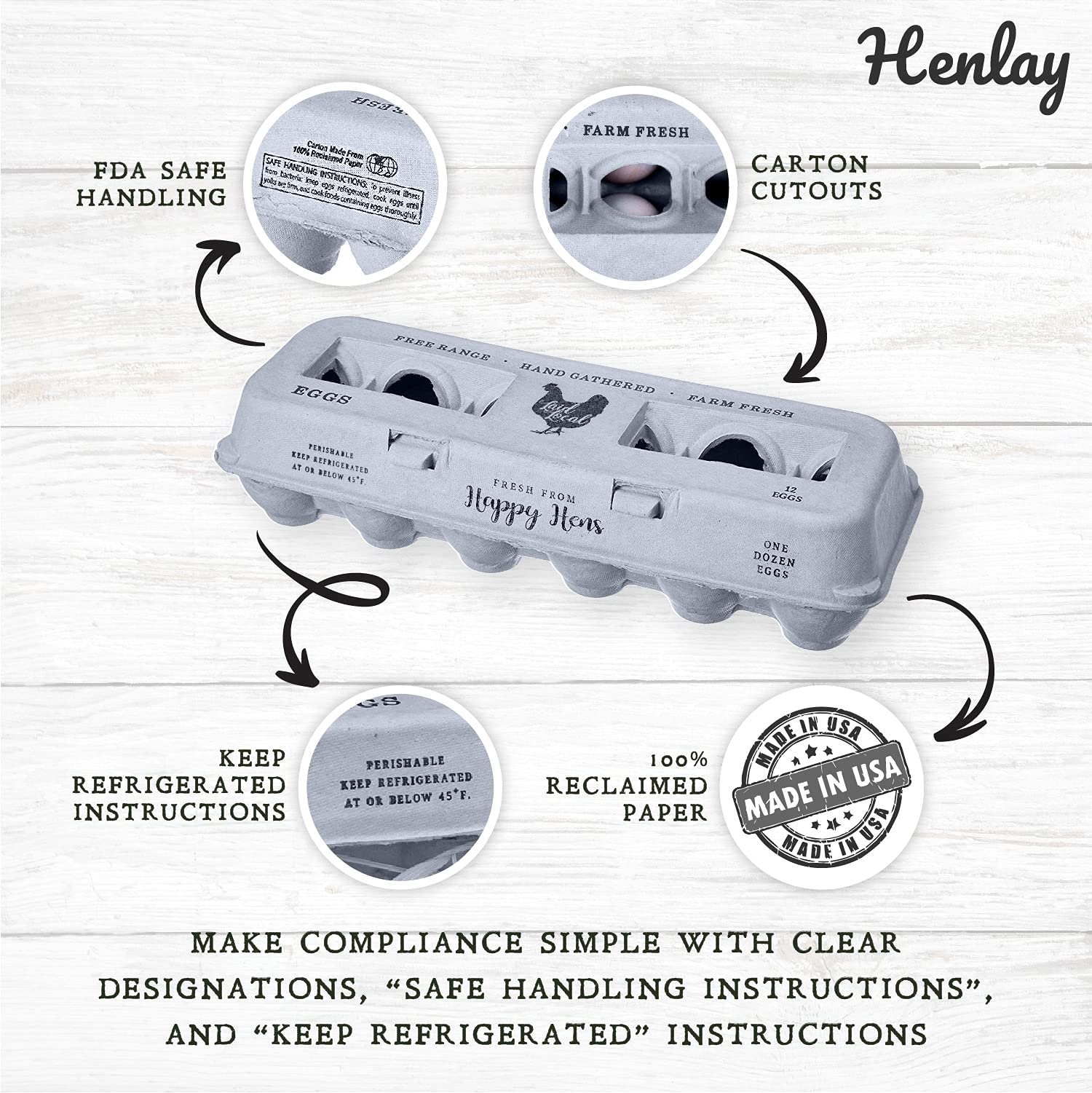 250 Egg Cartons Bulk Pack - Eco-Friendly Recycled Paper Egg Trays for Farm Fresh Eggs, Durable & Reusable XL Chicken Egg Holders with Cute Printed Designs - Perfect for Farmers Markets, Home Poultry & Egg Storage