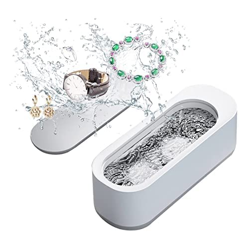 Professional Ultrasonic Jewelry Cleaner Machine - Portable Ultrasonic Cleaner for Rings, Watches, Eyeglasses, Coins & Retainers | Perfect for Home, Travel & Jewelry Store Cleaning