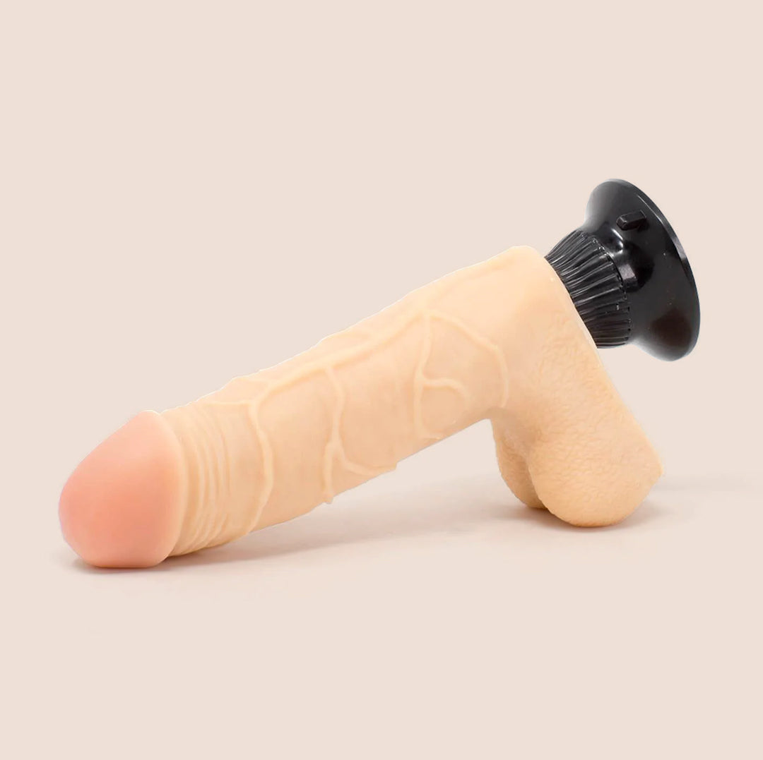 Real Feel Deluxe No. 4 - 7.5 Inch Lifelike Vibrating Dildo with Strong Suction Cup Base for Hands-Free Pleasure | Perfect for Solo Play, Couples & Shower Fun