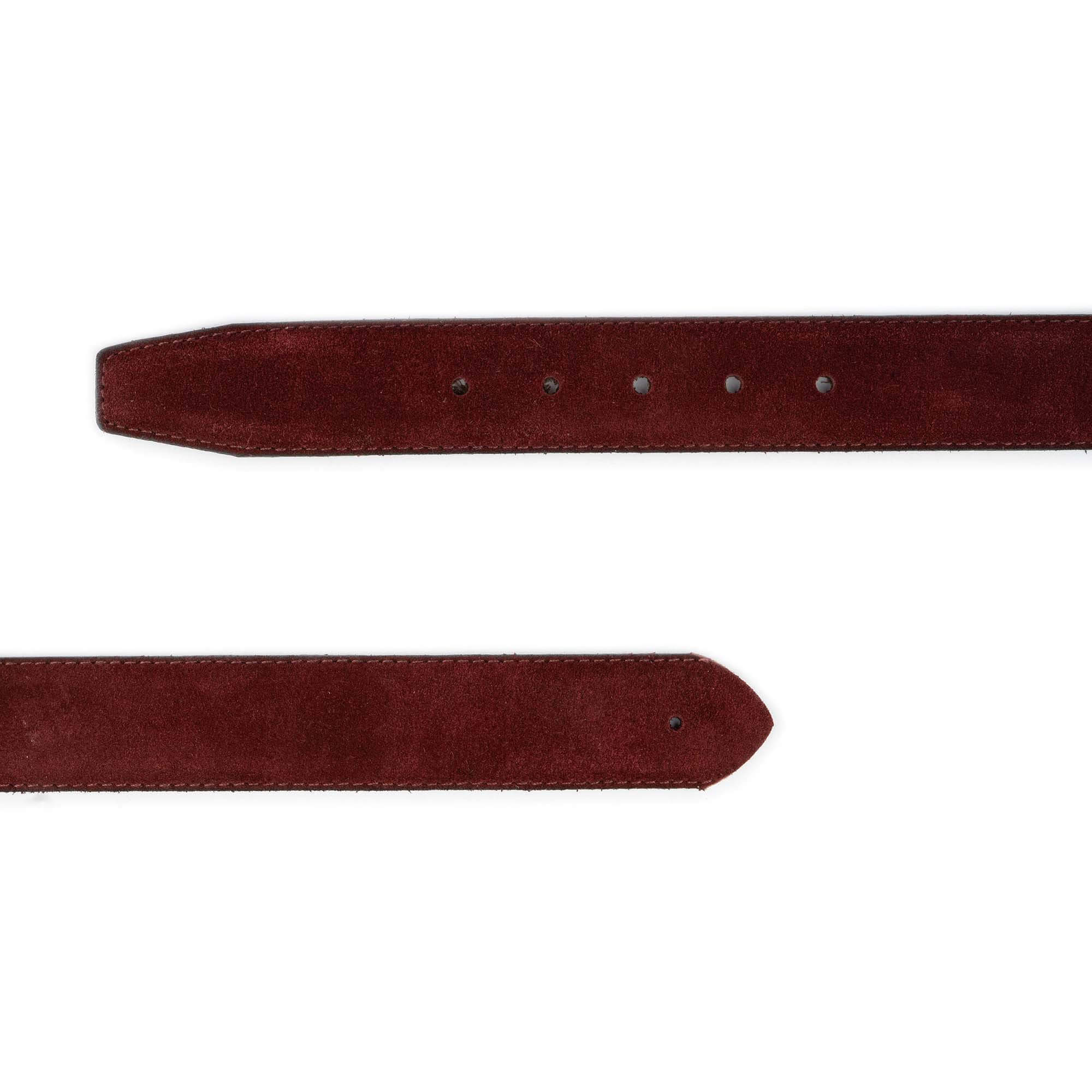 Premium Burgundy Suede Leather Belt Strap for Cartier Buckles - 3.8cm Width - Classic Dress Belt for Men & Women - Perfect for Formal Wear, Office & Special Occasions