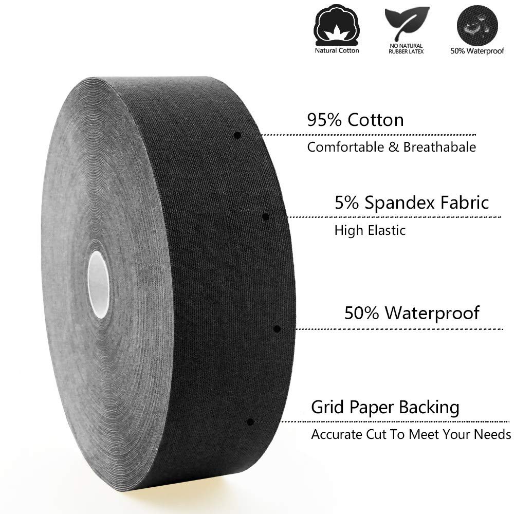 AUPCON Kinesiology Tape - Elastic Therapeutic Sports Tape for Muscle Support & Recovery | Hypoallergenic, Breathable Cotton | Ideal for Knee, Shoulder, Ankle, Elbow & Shin Pain Relief | Perfect for Athletes, Physical Therapy & Post-Workout Recovery