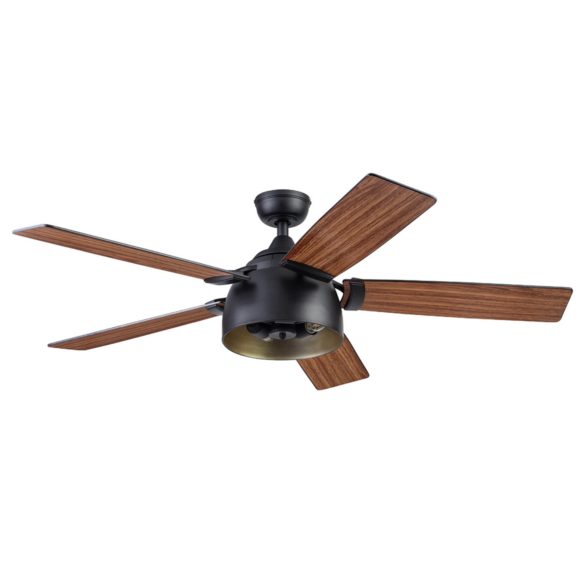 52 Inch Octavia Matte Black Ceiling Fan with Remote Control - Energy Efficient, Quiet Operation for Bedroom, Living Room, and Office
