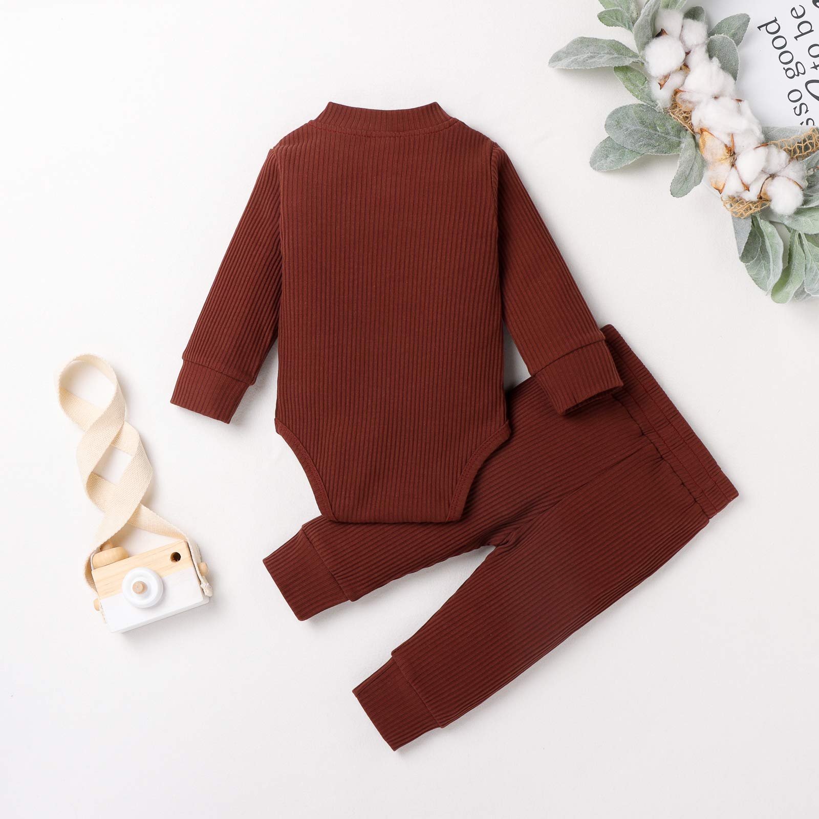 Adorable Newborn Baby Girl & Boy Fall Clothes Set - Soft Knitted Cotton Romper with Pants - Winter Outfits for 3-24 Months - Perfect for Family Photos & Holiday Gatherings