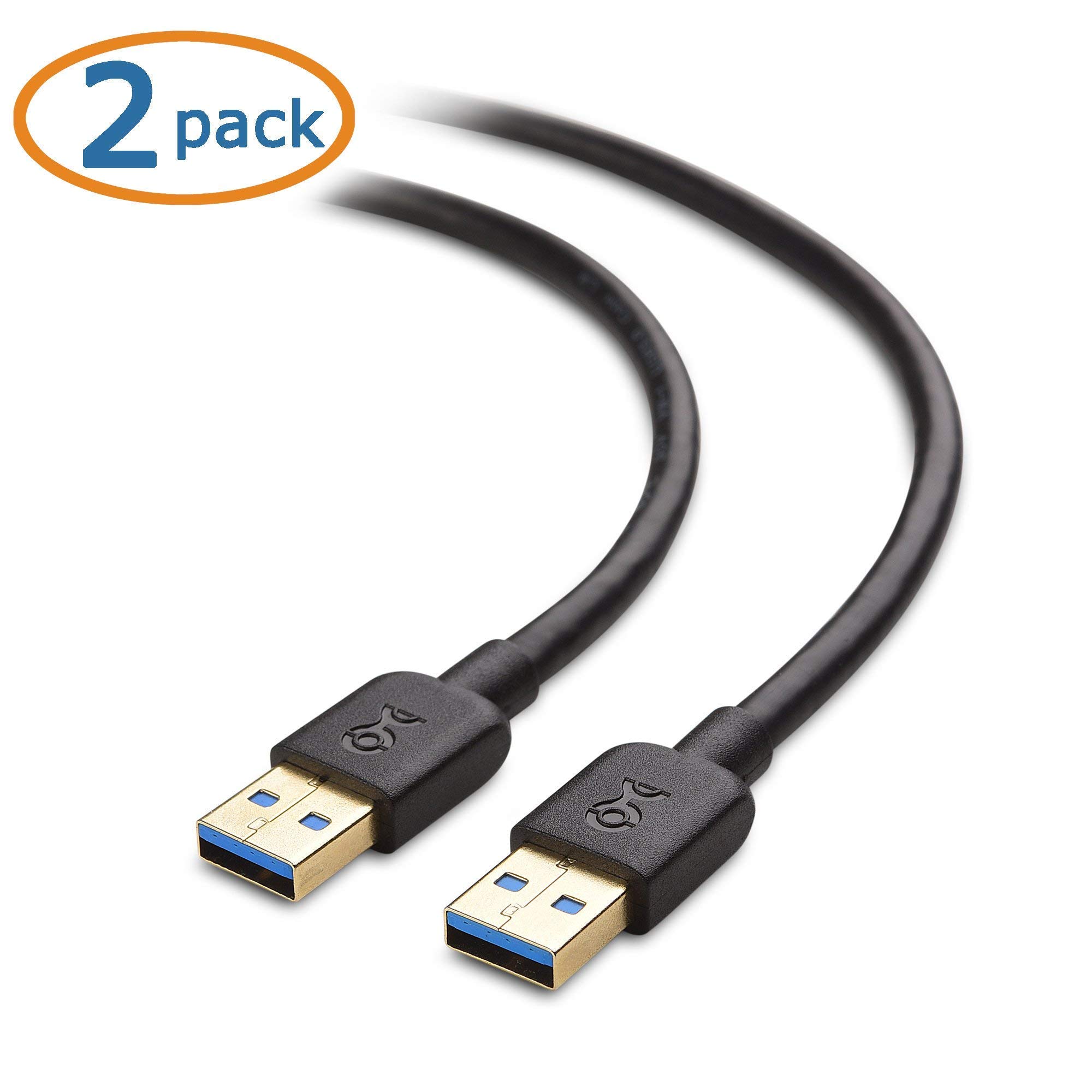 Cable Matters 2-Pack USB 3.0 Cable Male to Male 6ft & USB 3.0 Coupler Gender Changer - High Speed Data Transfer for PC, Laptop, Printer, External Hard Drive, Smart TV and More