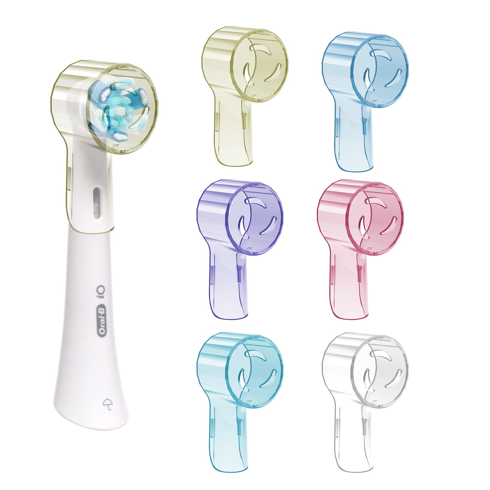 Oral-B Replacement Toothbrush Heads - 6 Pack with Nincha Powered Cover for Oral-B Series - Soft Bristles, Multiple Colors - Perfect for Travel & Daily Oral Care
