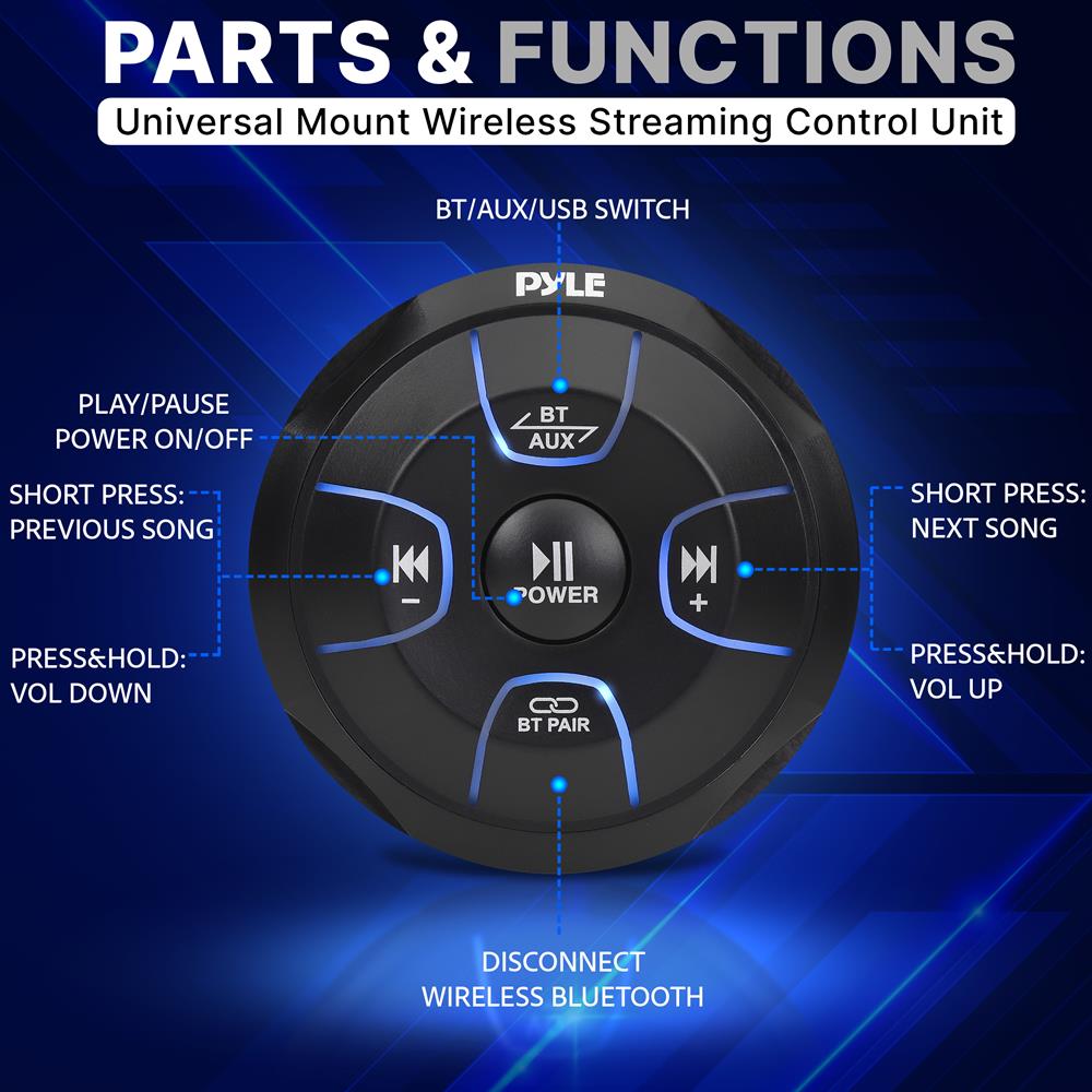 Amplified Wireless Bluetooth Audio Controller - Premium Sound Quality for Home, Office, and Studio Use
