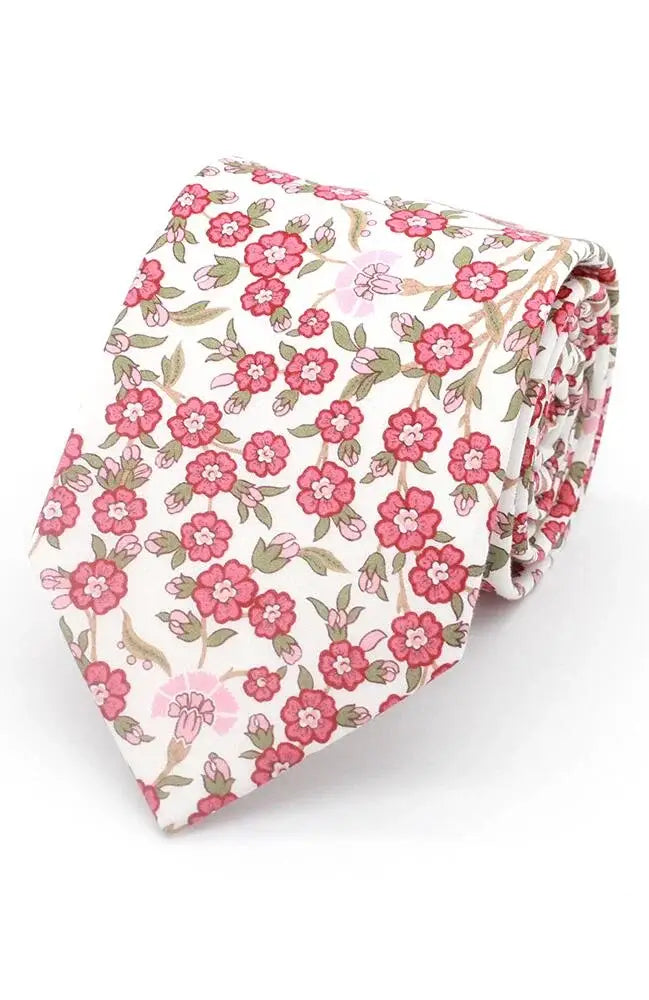 Luxury Empress Tie and Pocket Square Set - Premium Liberty Fabric - Perfect for Weddings, Formal Events & Gifts