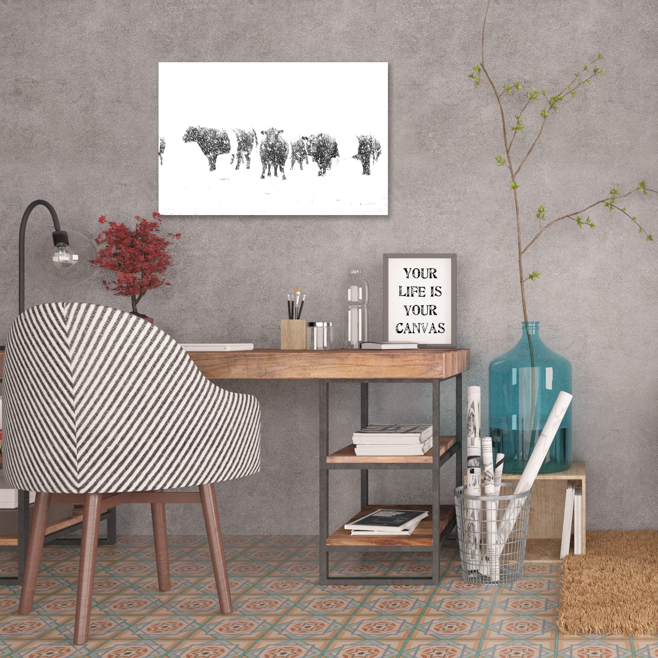 Aledanda Jaxson Rea 'Oreos and Milk II' Gallery Wrapped Canvas Art Print - 36x24 Inches - Modern Home Decor for Living Room, Bedroom & Office