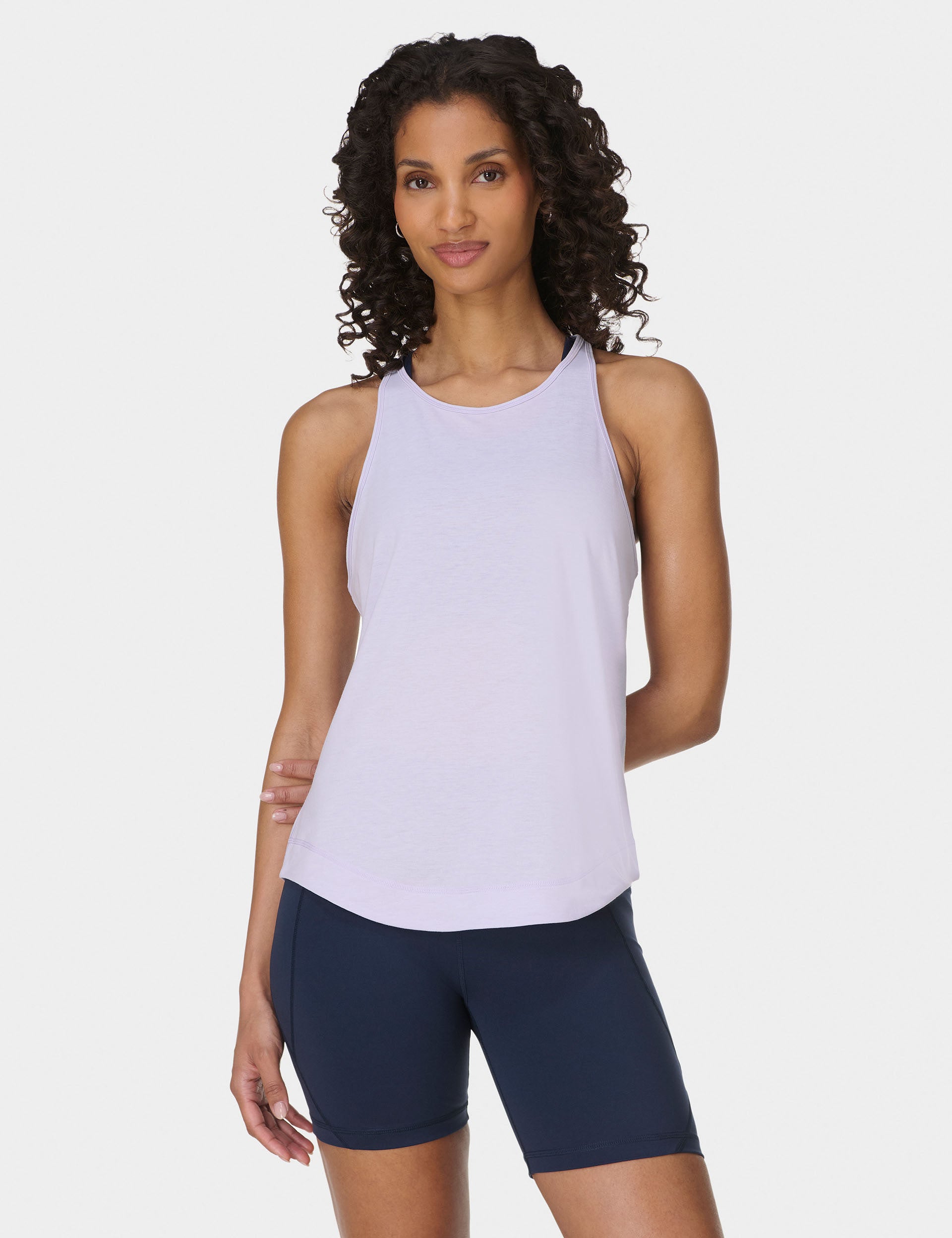 Breathe Easy Running Vest for Women - Lightweight Heather Purple Reflective Workout Top for Jogging & Fitness - Perfect for Outdoor Running, Gym, and Marathon Training