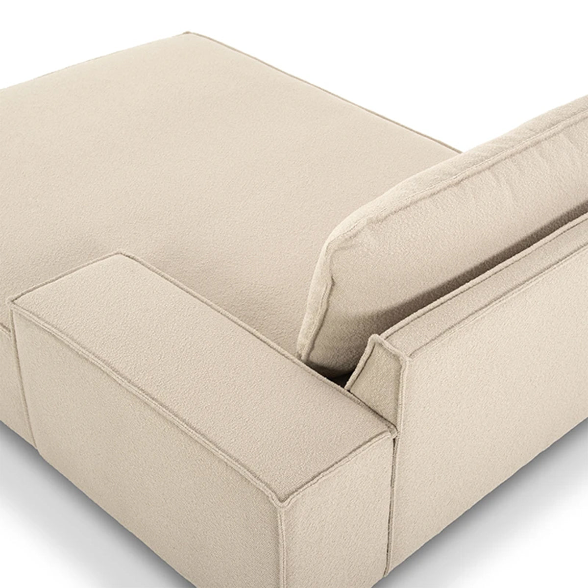 Stylish Daphne Boucle 1-Seater Right Chaise Modular Sofa - Perfect for Small Spaces, Apartments & Cozy Living Rooms