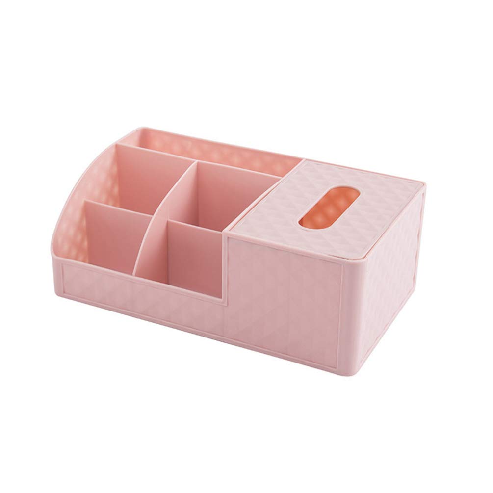 Zerodeko Makeup Brush Organizer & Desktop Storage Box - Multifunctional Tissue Holder, Stationery Caddy, Pen Pencil Organizer for Home Office & Vanity - Perfect for Makeup Artists & Students (Ideal for Bedroom, Bathroom & Workspace Organization)