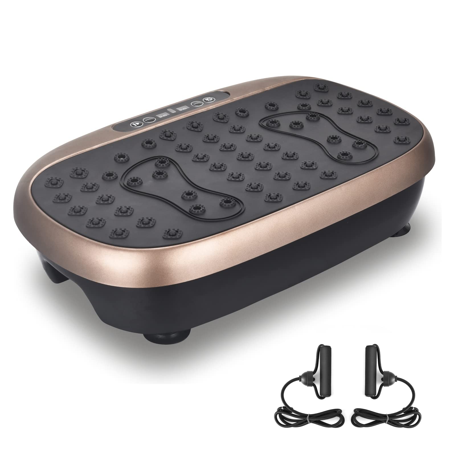 EILISON Atom Vibration Plate Exercise Machine - Full Body Workout Platform for Weight Loss & Lymphatic Drainage - Home Fitness Equipment with Acupressure Mat & Resistance Bands (300lbs Capacity) - Perfect for Home Gym, Physical Therapy & Muscle Recovery