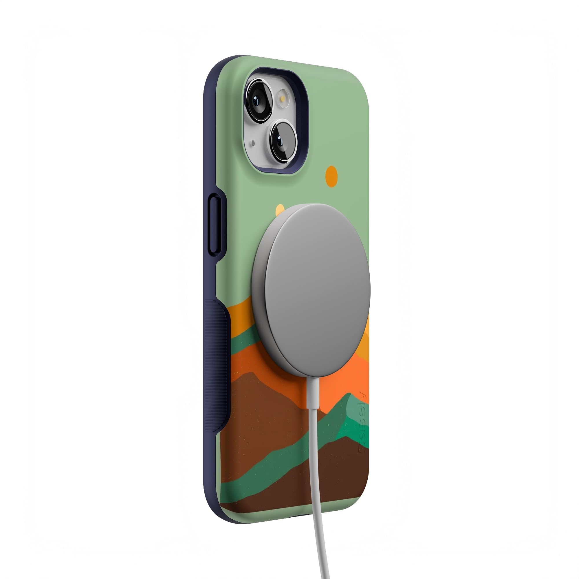 Casely iPhone 13 Case with MagSafe - Colorblock Mountain Design (Endless Peaks) | Shockproof Protective Cover | Perfect for Outdoor Adventures & Daily Use