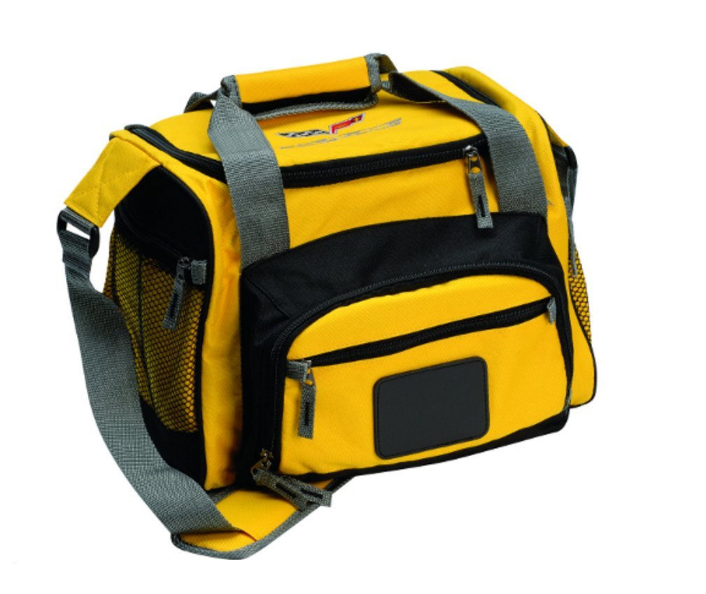 C6 Corvette Racing Duffel Cooler - Yellow Insulated Soft Ice Chest & Travel Bag for Camping, Beach Trips & Sports Events | Portable Cooler Bag for Drinks & Snacks