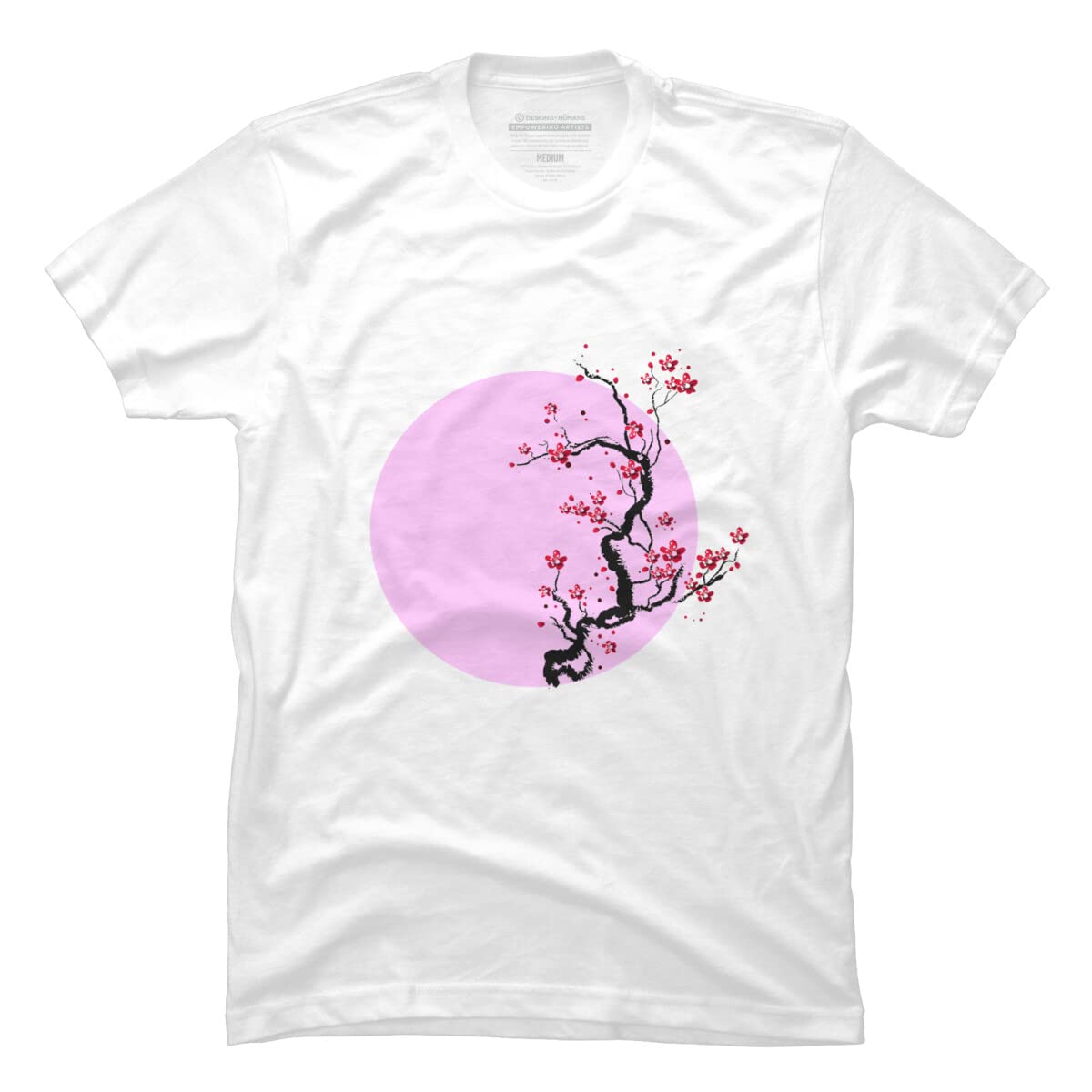 Anime Cherry Blossom Tree Graphic T-Shirt for Men - Soft Cotton Casual Tee - Perfect for Anime Fans, Spring Outfits & Streetwear Fashion