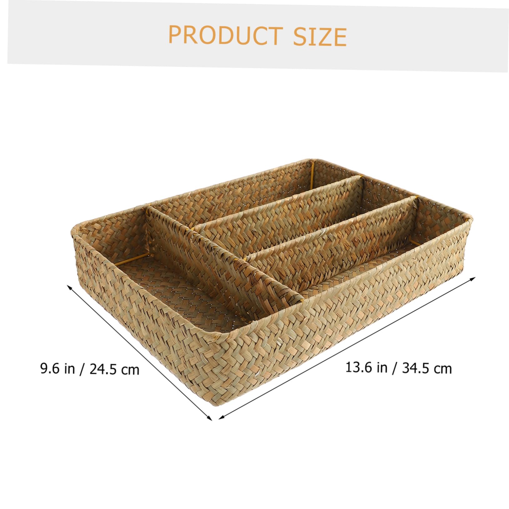 Alipis 2-Pack Seagrass Woven Storage Baskets - Handmade Rattan Organizer for Makeup, Toilet Paper & Home Decor | Perfect for Bathroom, Bedroom & Farmhouse Style