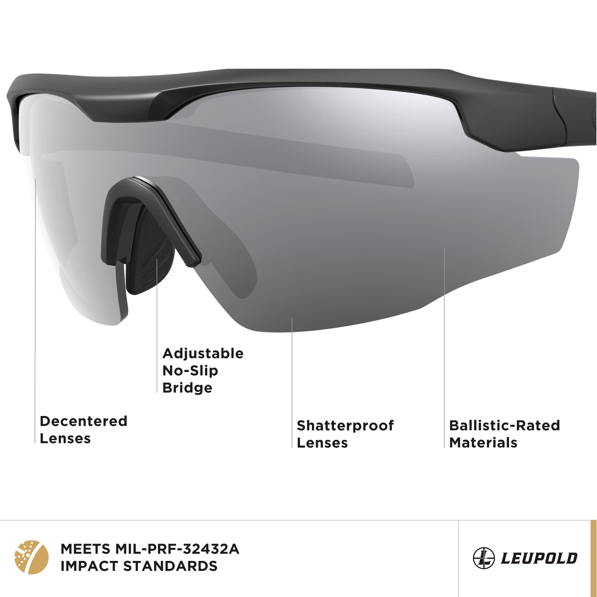Leupold Sentinel Performance Polarized Sunglasses - UV Protection, Anti-Glare Hunting & Outdoor Safety Glasses for Shooting, Fishing & Cycling