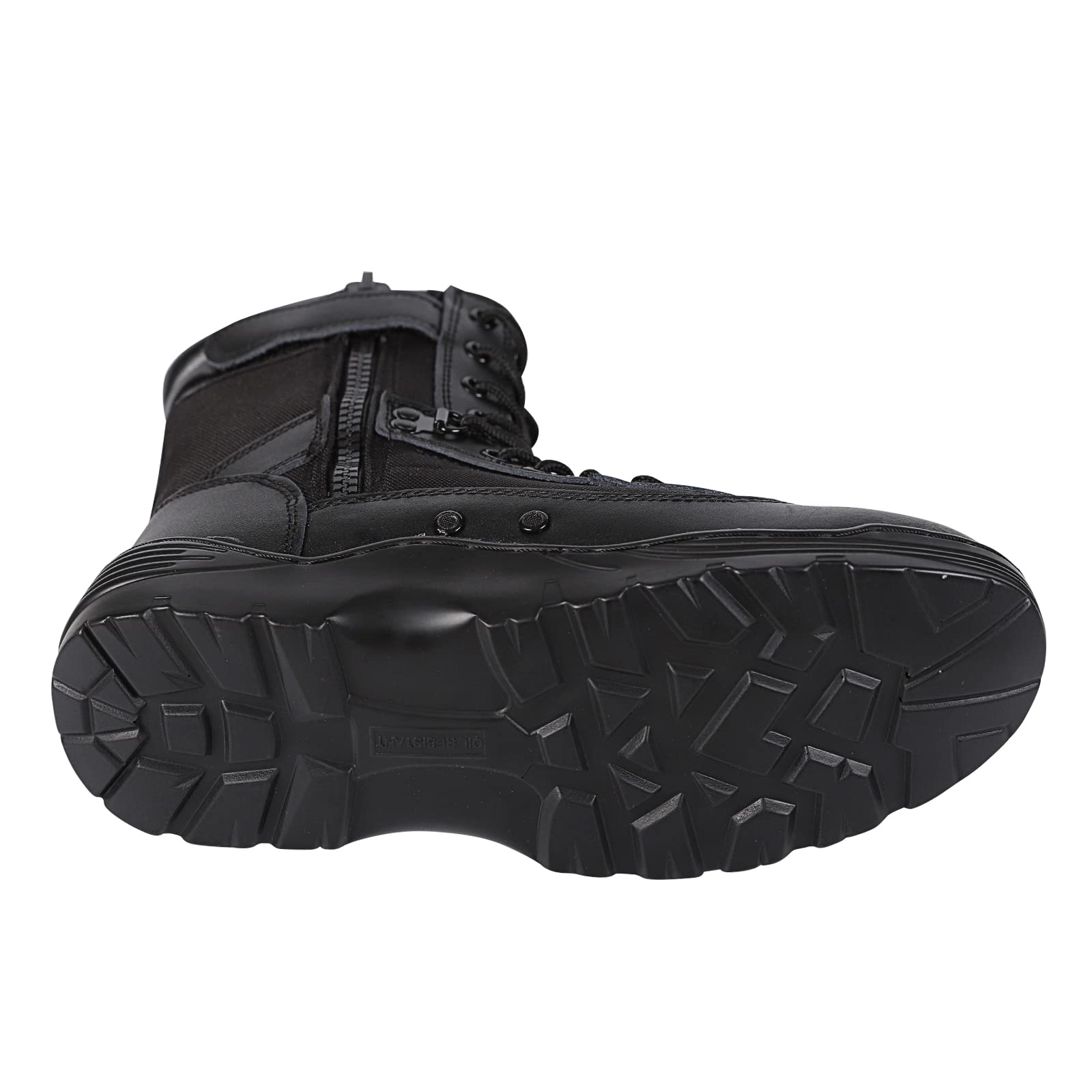 Men's Tactical Military Combat Boots with Side Zipper - Black Army Boots for Outdoor Hiking, Work & Adventure