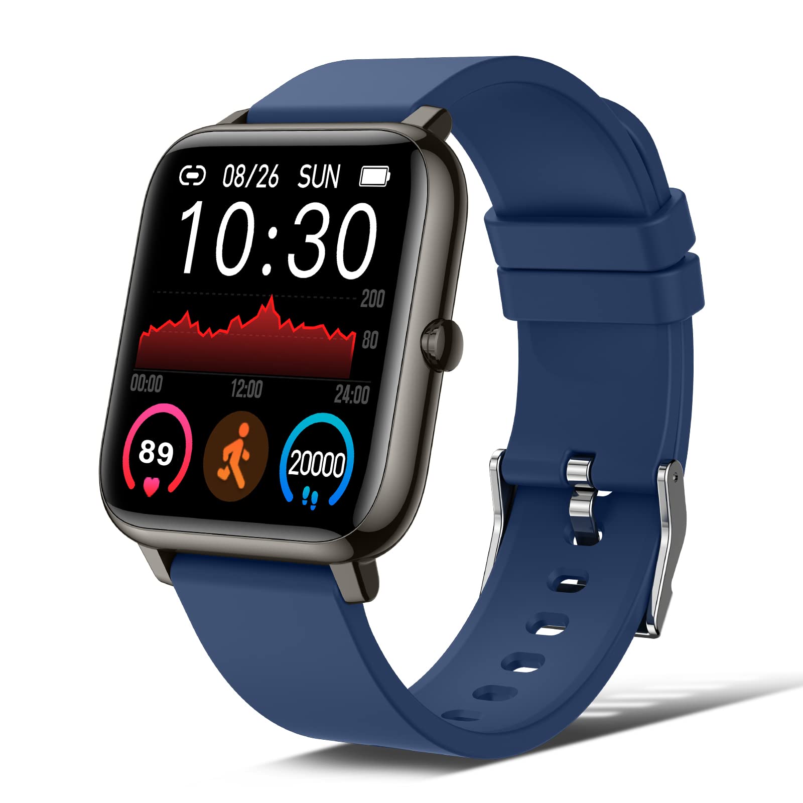 Donerton Smart Watch for Android - Fitness Tracker with Heart Rate Monitor, Sleep Tracking, IP67 Waterproof & Step Counter | Perfect for Running, Swimming & Daily Activity Tracking (Blue)
