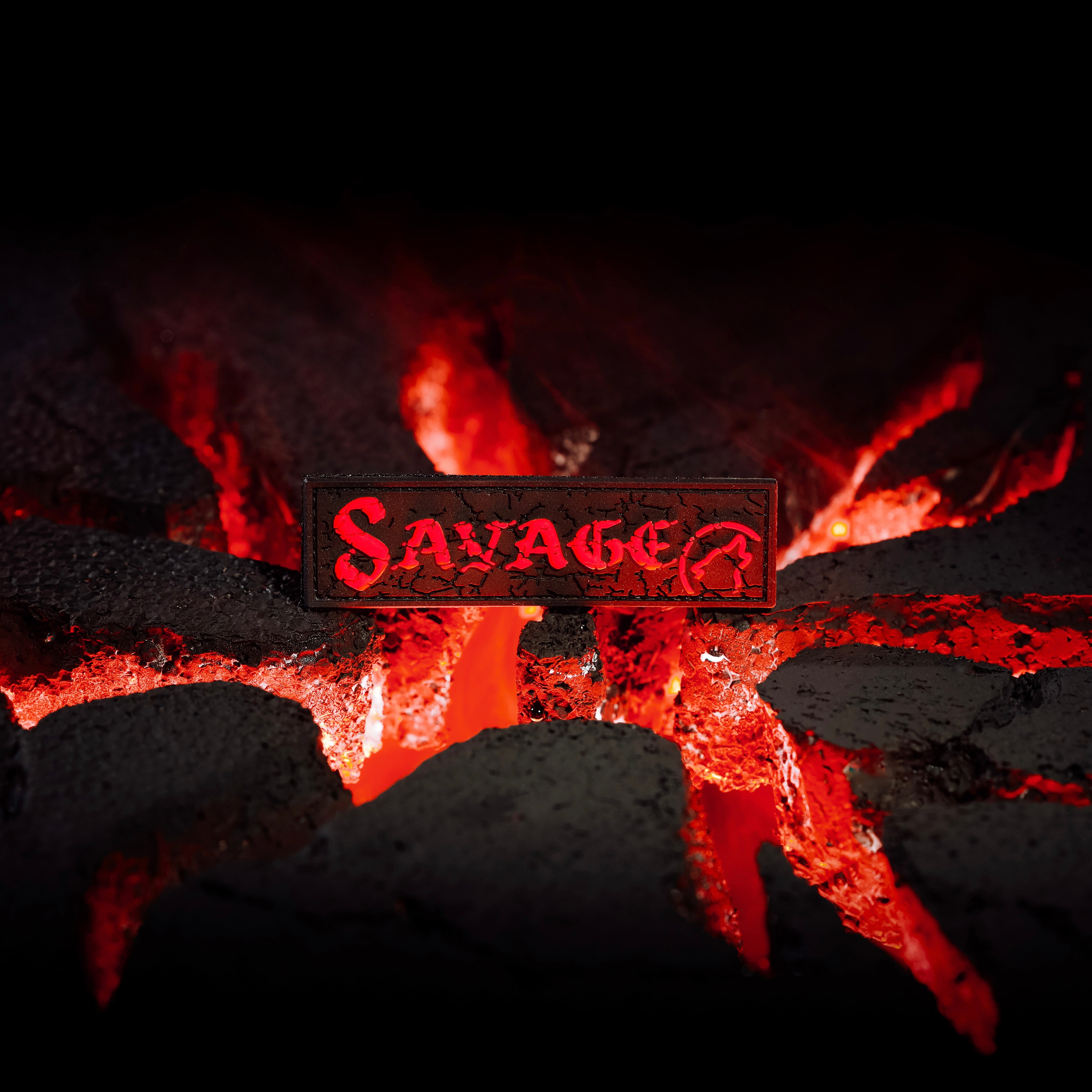 Immortal Red Savage Velcro Patch - Iron-On Embroidered Badge for Jackets, Hats & Backpacks | Perfect for Military, Biker & Tactical Gear Customization