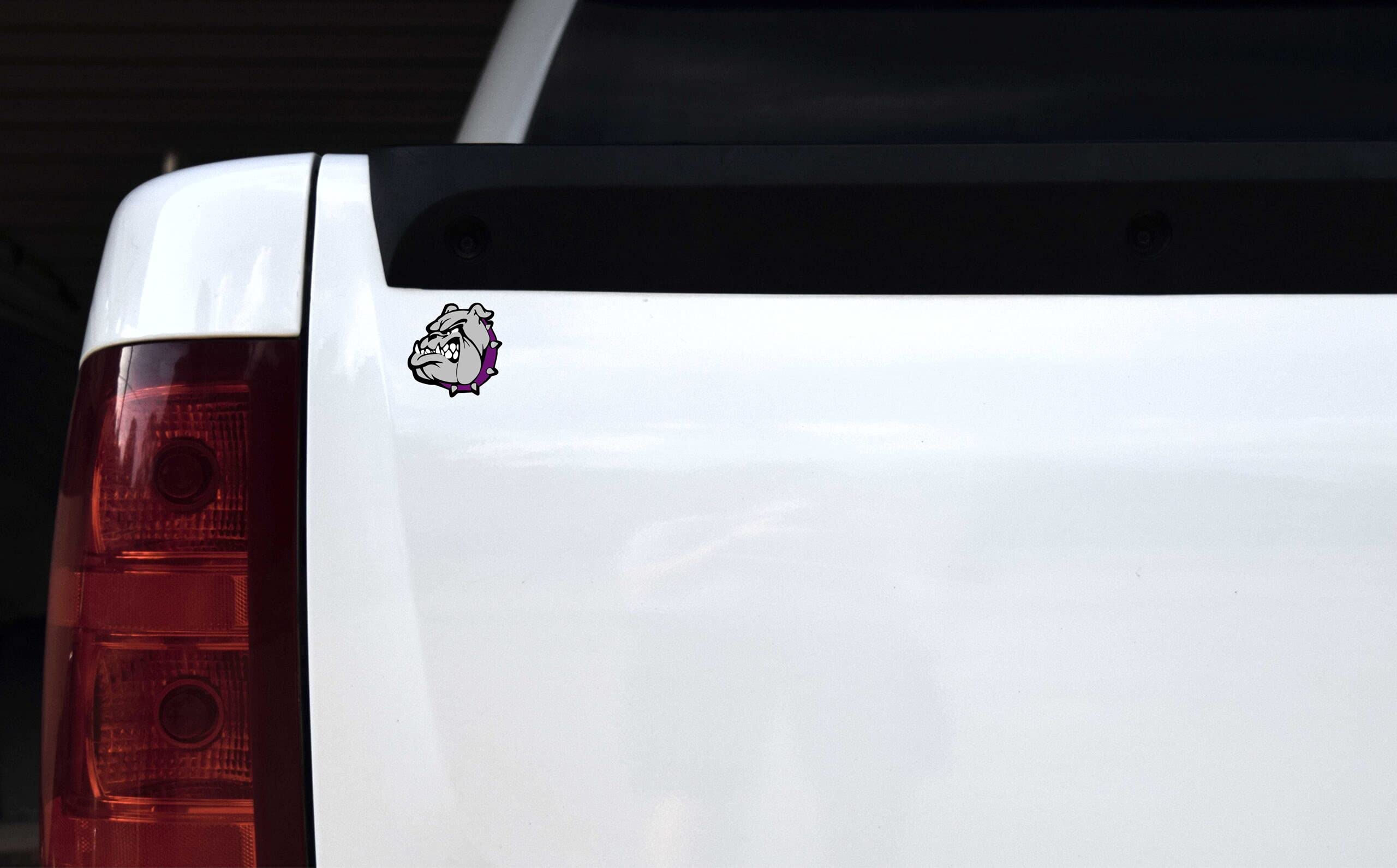 Left Facing Purple Collared Bulldog Mascot Vinyl Stickers - Pack of 3 (2x2 inches Each) - Waterproof Decals for Laptops, Cars, Water Bottles & DIY Crafts
