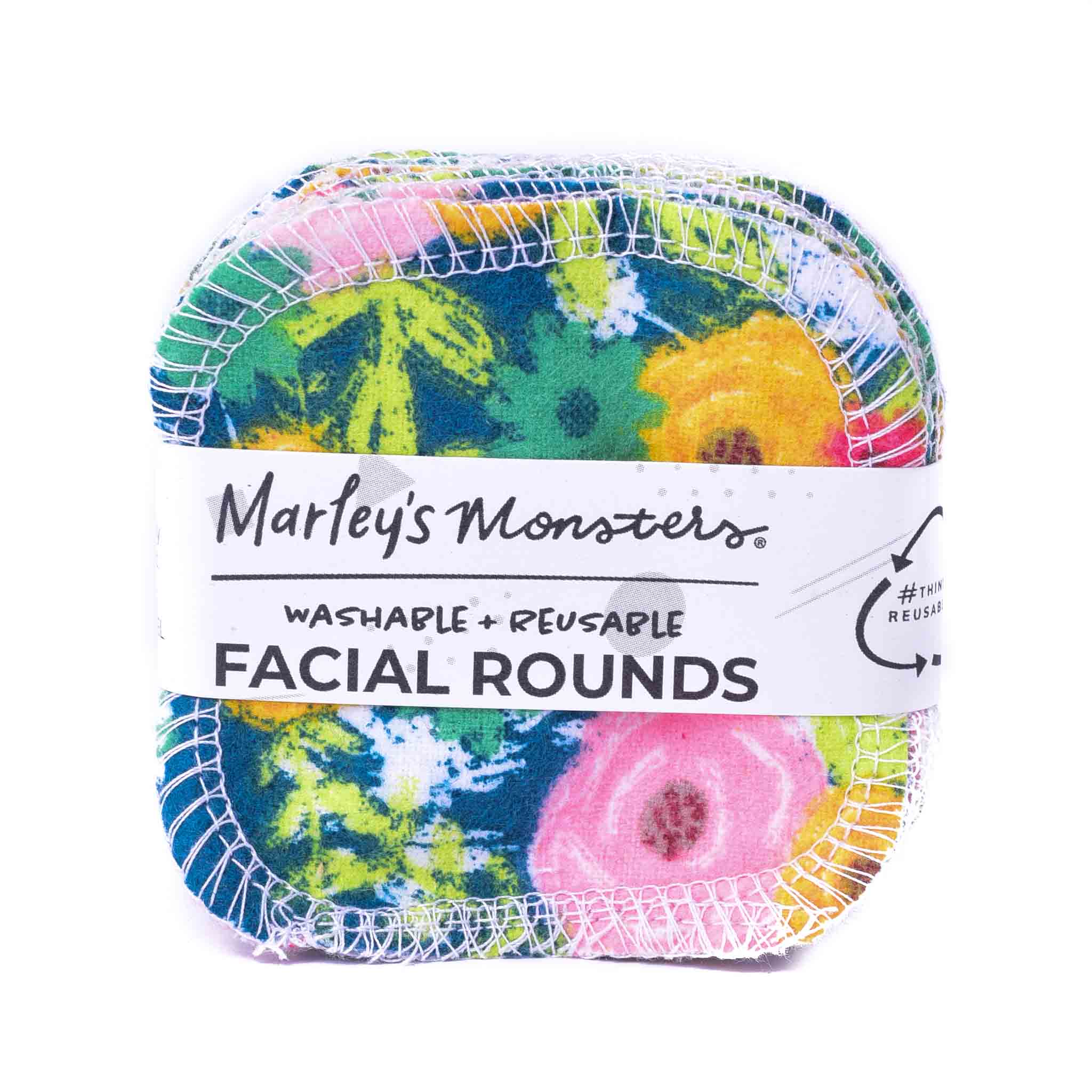 Organic Cotton Facial Rounds - Reusable & Eco-Friendly Makeup Remover Pads for Gentle Cleansing & Skincare | Perfect for Daily Makeup Removal, Toner Application & Travel Essentials