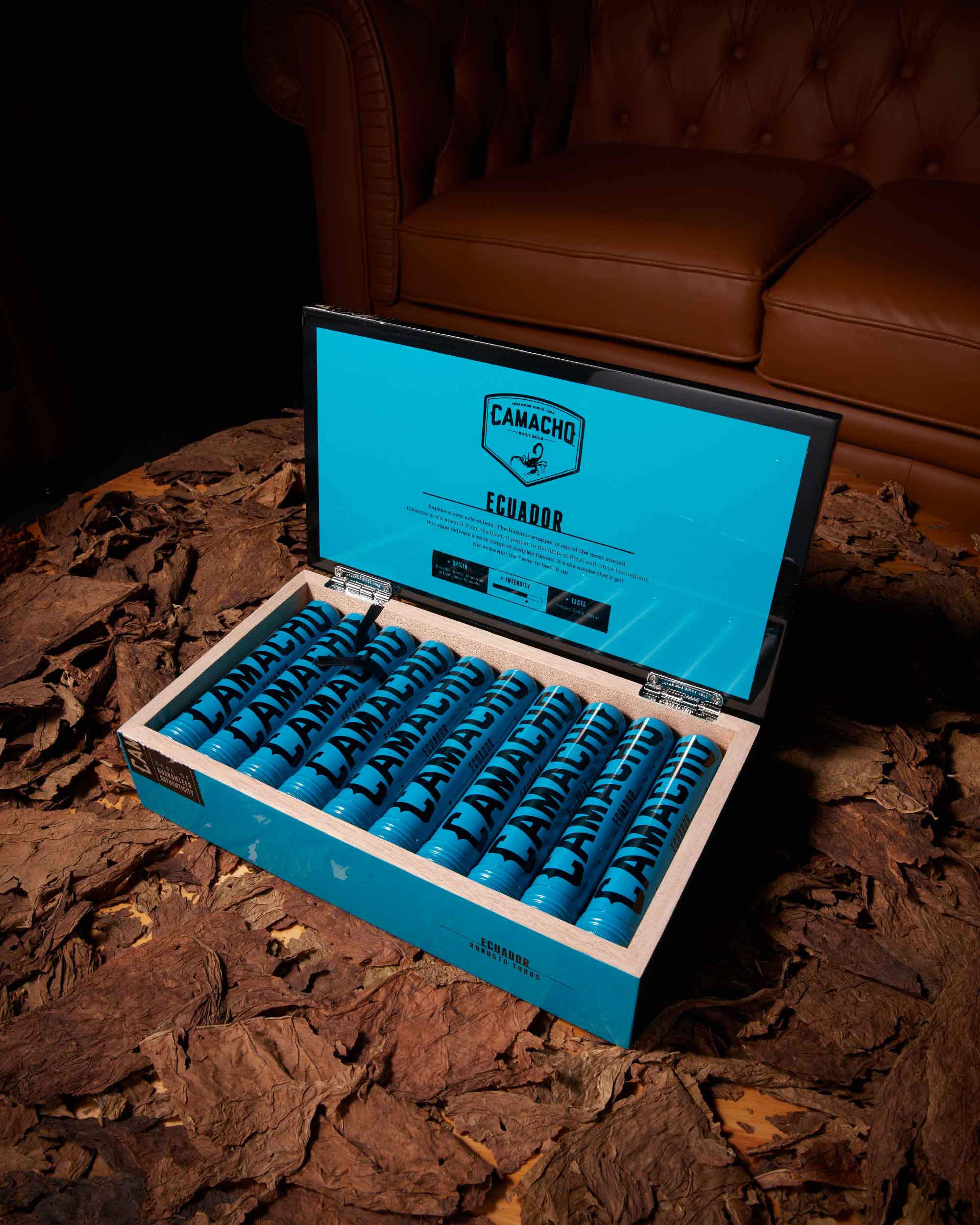 Premium Camacho Ecuador Robusto Cigars in Tubes - Handcrafted Ecuadorian Wrapper, Medium-Full Body - Perfect for Special Occasions & Relaxing Evenings