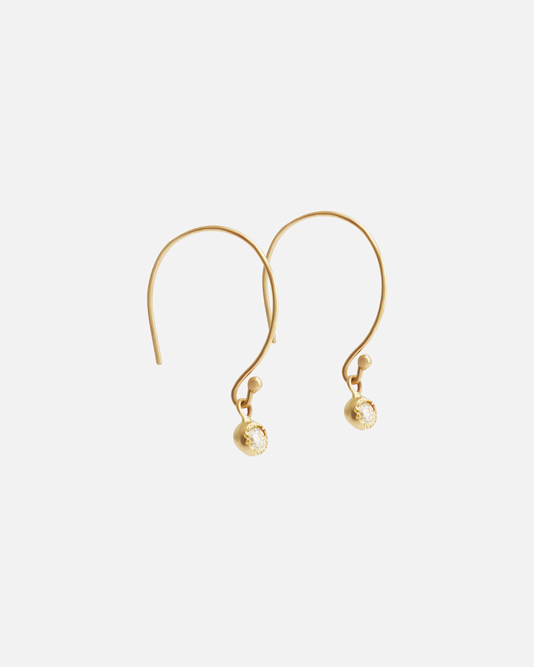 Melee Ball Loop Earrings - White Diamond Studs for Women | Elegant Jewelry for Parties, Weddings & Everyday Wear