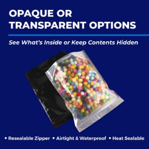 Premium Mylar Bags for Food Storage - 100 Count 5.25
