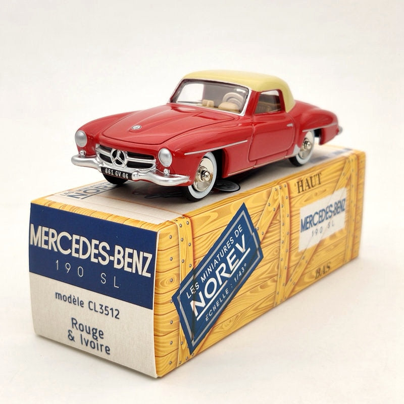 10pcs Norev 1:43 Scale Mercedes Benz 190 SL CL3512 Diecast Model Cars - Limited Edition Red Collectible Toy Vehicles for Adults & Kids | Perfect for Display, Gifts & Car Enthusiast Collections