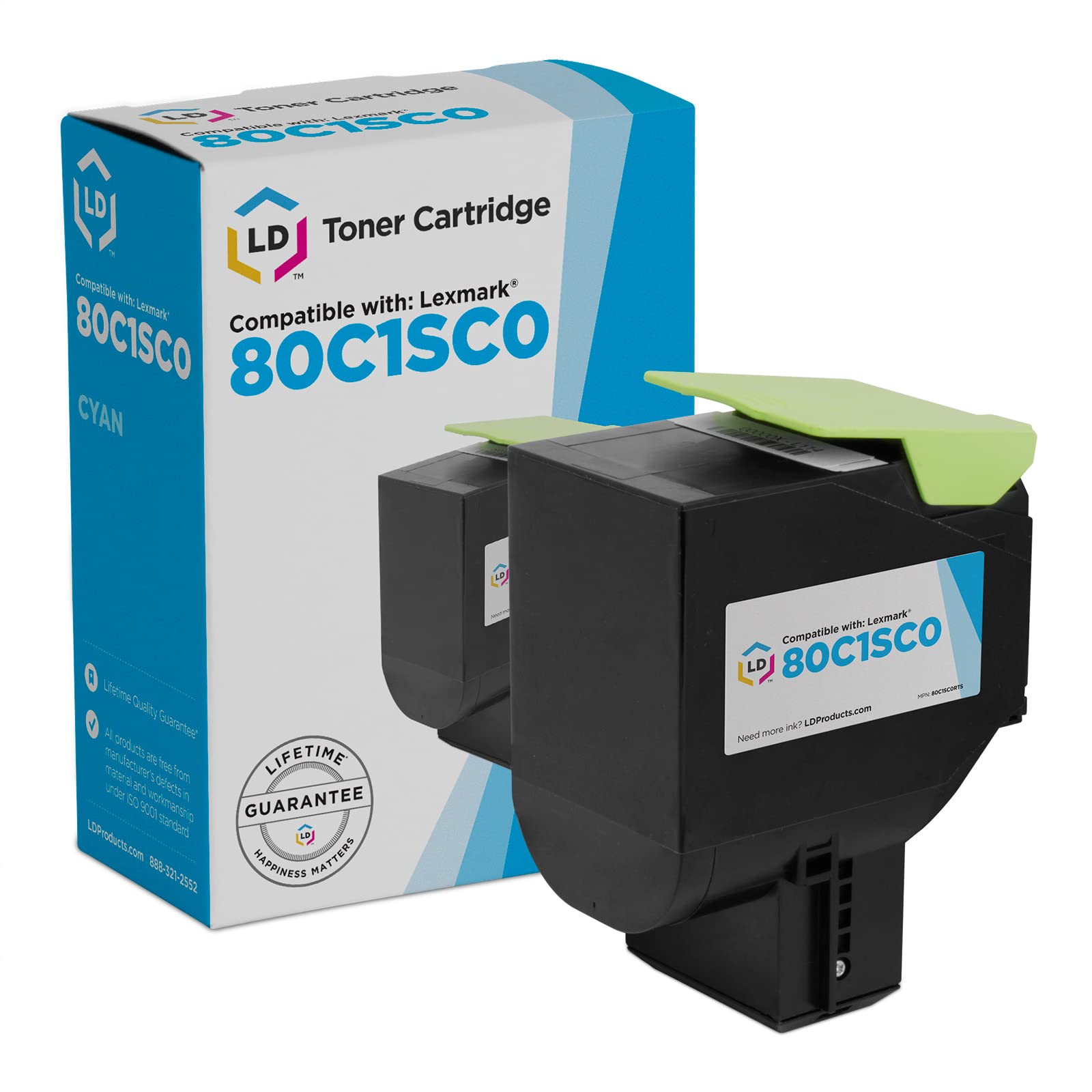 LD Remanufactured Lexmark 801SC Toner (Cyan) - Compatible with CX Series Printers for Office Use