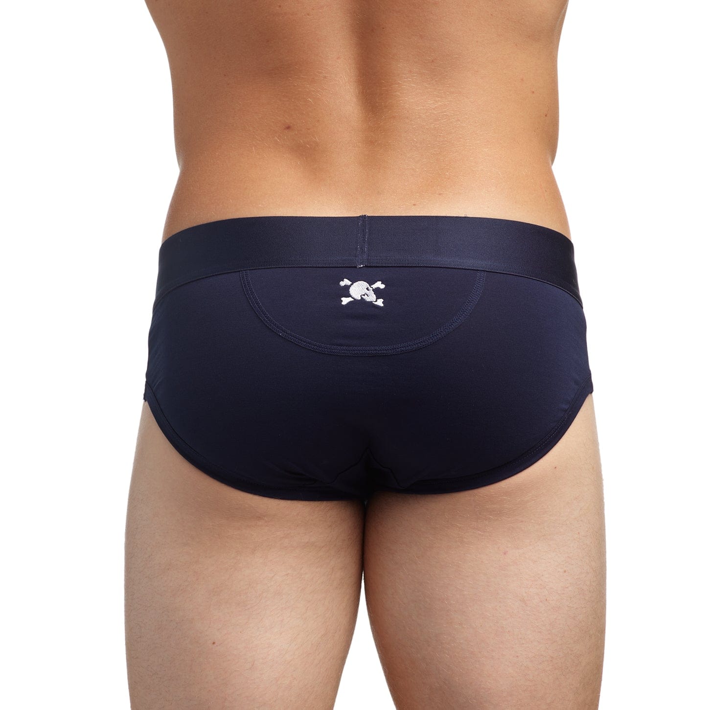 Just the Bones Brief Midnight - Comfortable Men's Underwear for Sleep & Lounge - Soft Cotton Boxer Briefs for Nightwear and Relaxation