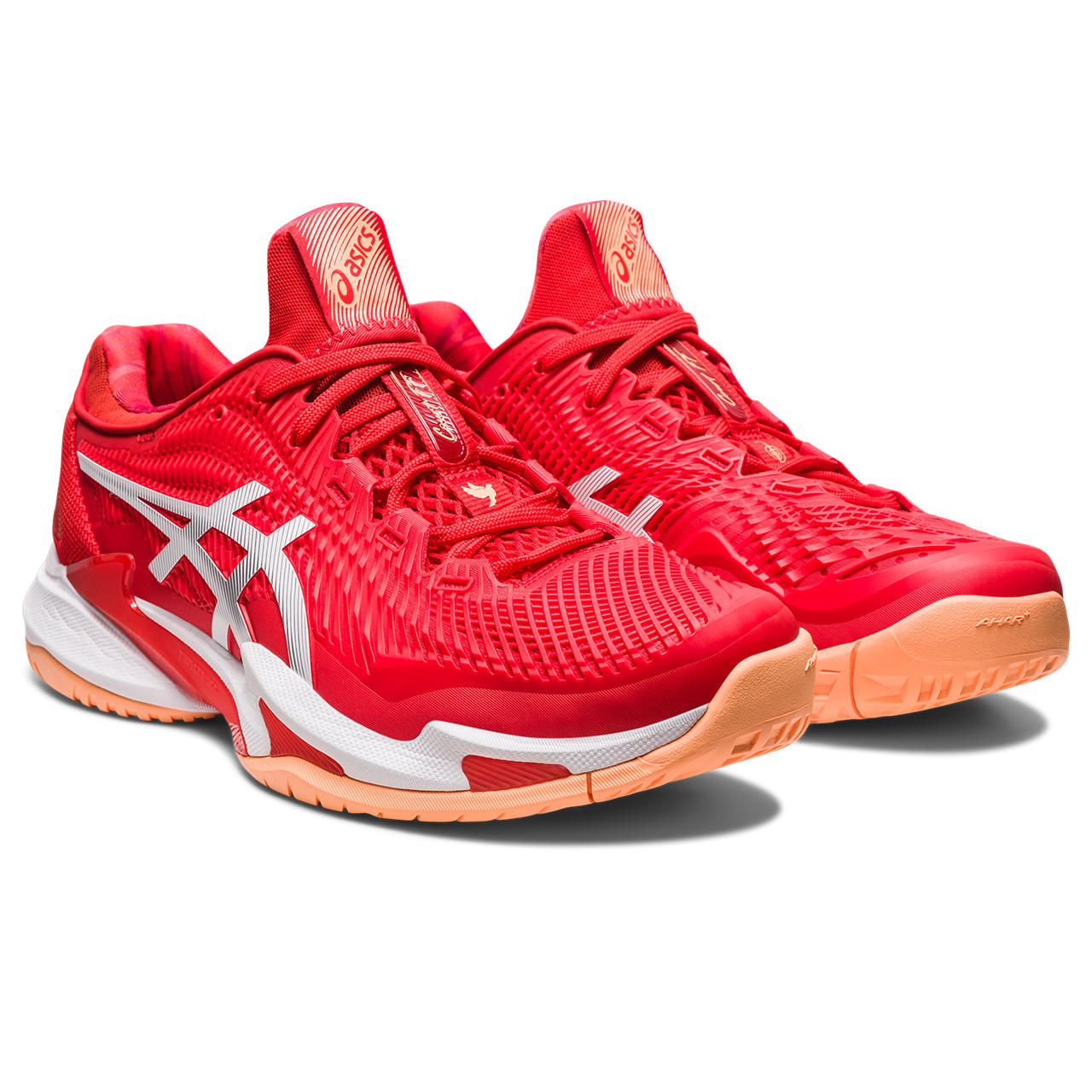 ASICS Court FF 3 Novak Men's Tennis Shoes - Red/White | High-Performance Tennis Footwear for Competitive Play & Court Training | Perfect for Hard Court Matches & Professional Tennis Practice