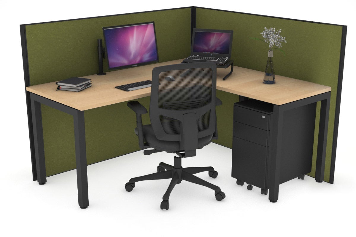 Horizon Quadro Square Legs L-Shaped Corner Office Desk - 1800L x 1700W - Perfect for Home Office, Gaming Setup & Small Business Workspace