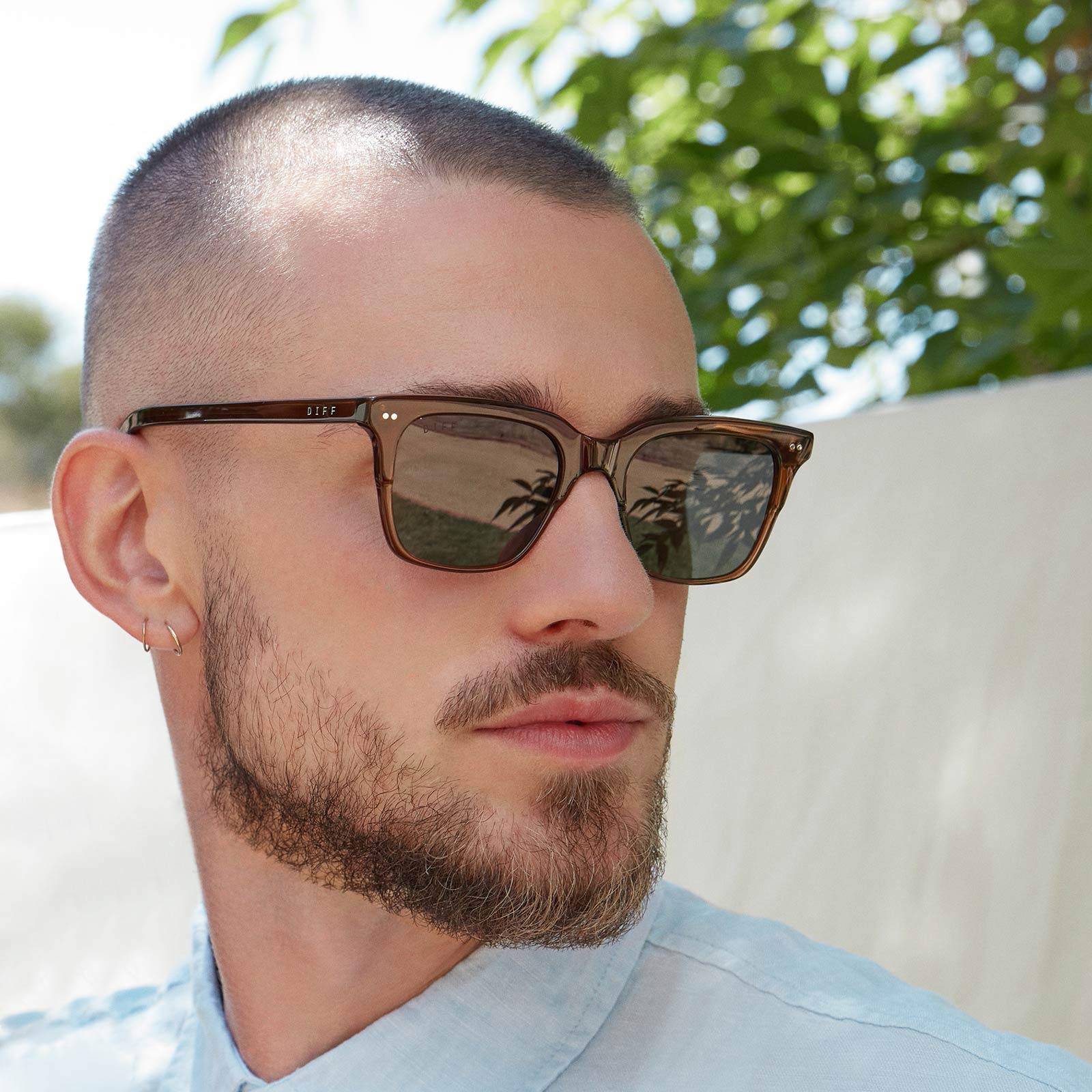 DIFF Billie Square Sunglasses for Men & Women - UV400 Protection, Classic Designer Style - Perfect for Outdoor Activities, Beach, Driving & Fashion Accessories