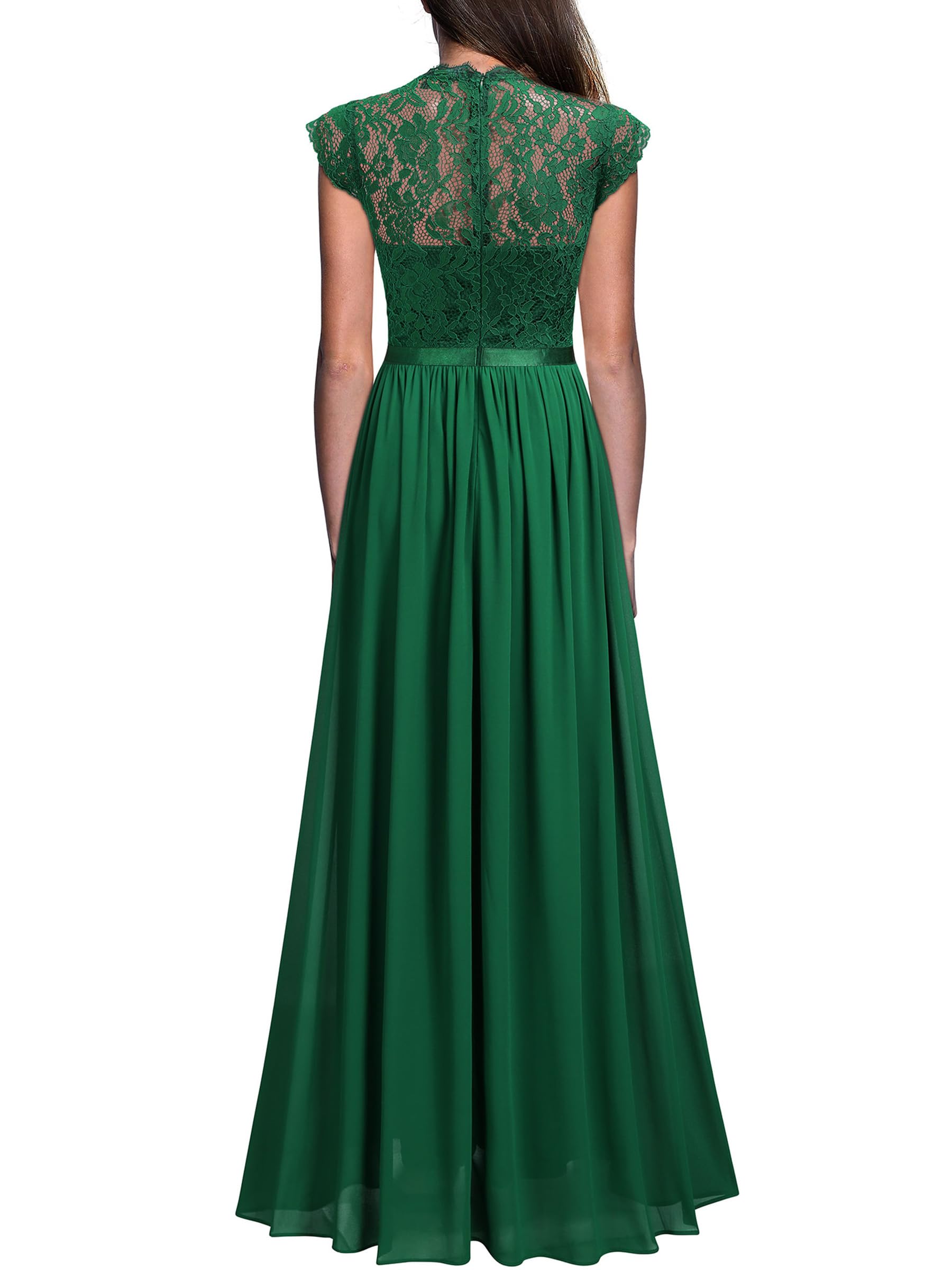 Elegant Floral Lace Maxi Dress for Women - Formal Evening Gown for Parties, Weddings & Special Occasions | Perfect for Cocktail Events, Prom & Black Tie Gatherings