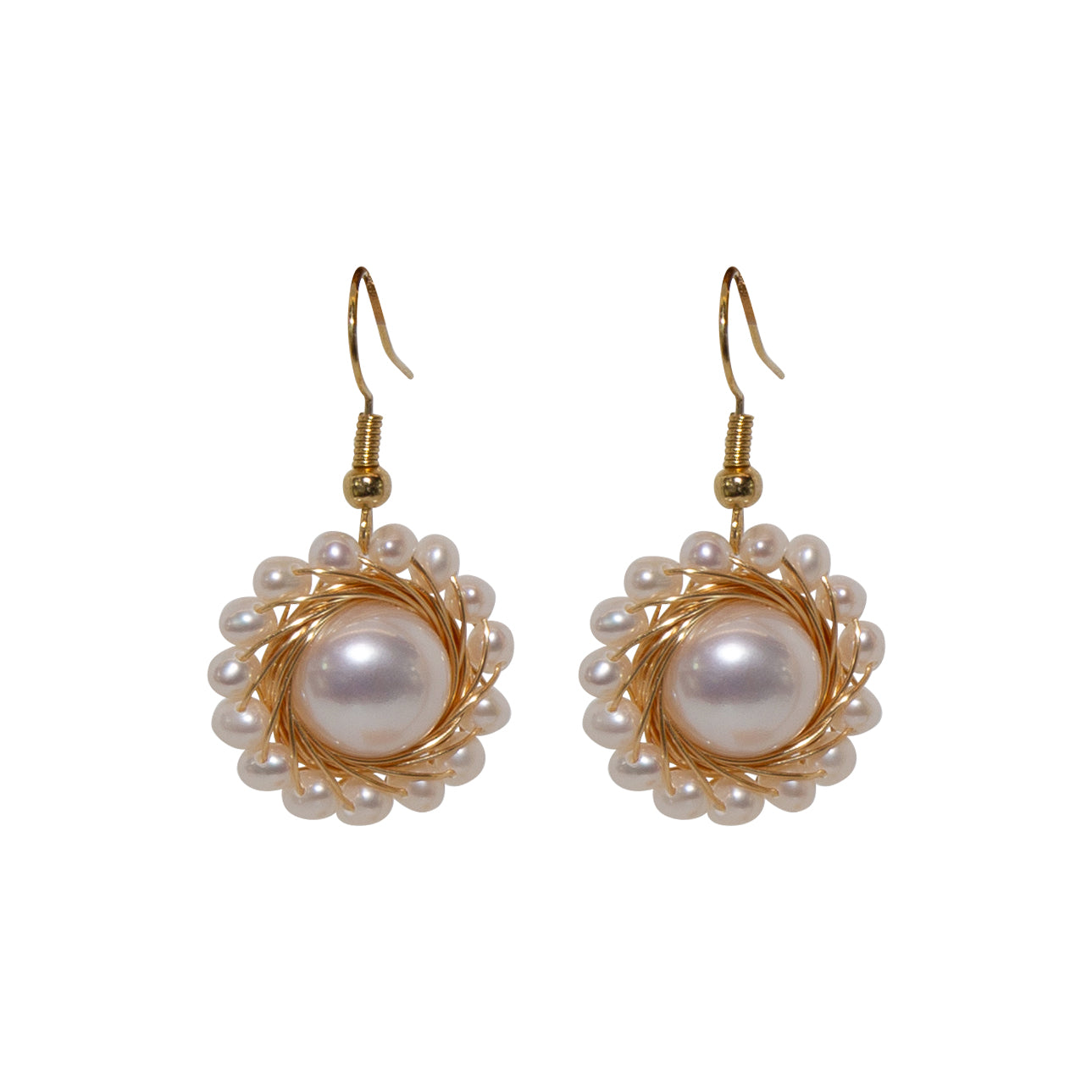 Sunflower Pearl Dangle Earrings for Women - Elegant Floral Drop Earrings for Party, Wedding & Everyday Wear