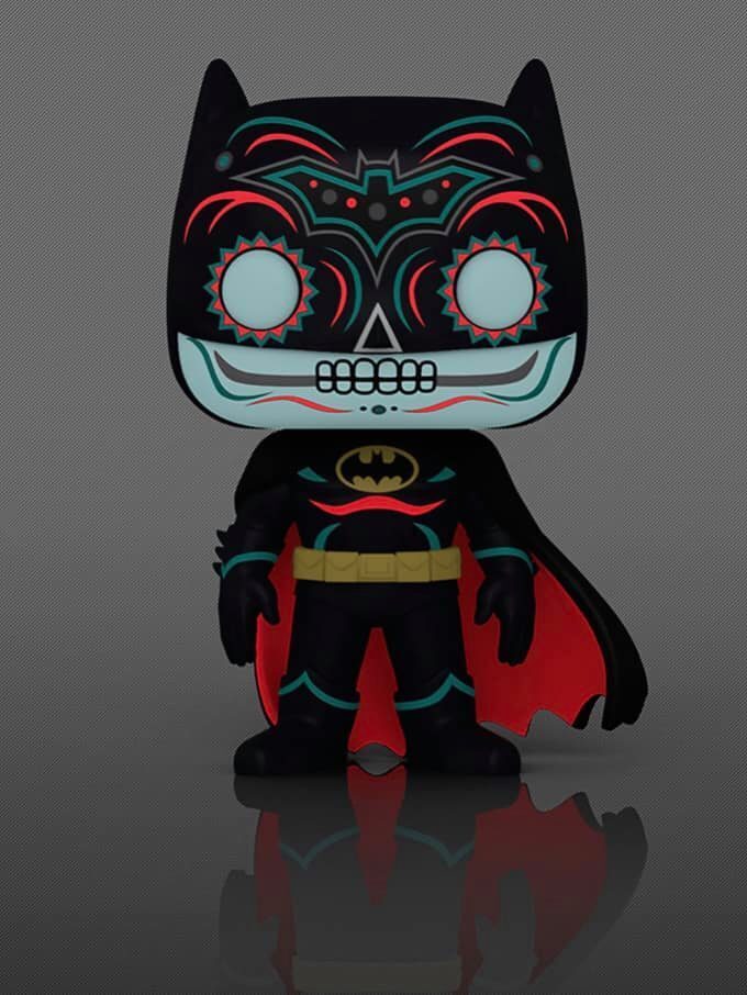 DC Super Heroes: Dia De Los Muertos Batman Glow in The Dark Action Figure - Collectible for Fans, Home Decor & Halloween Display